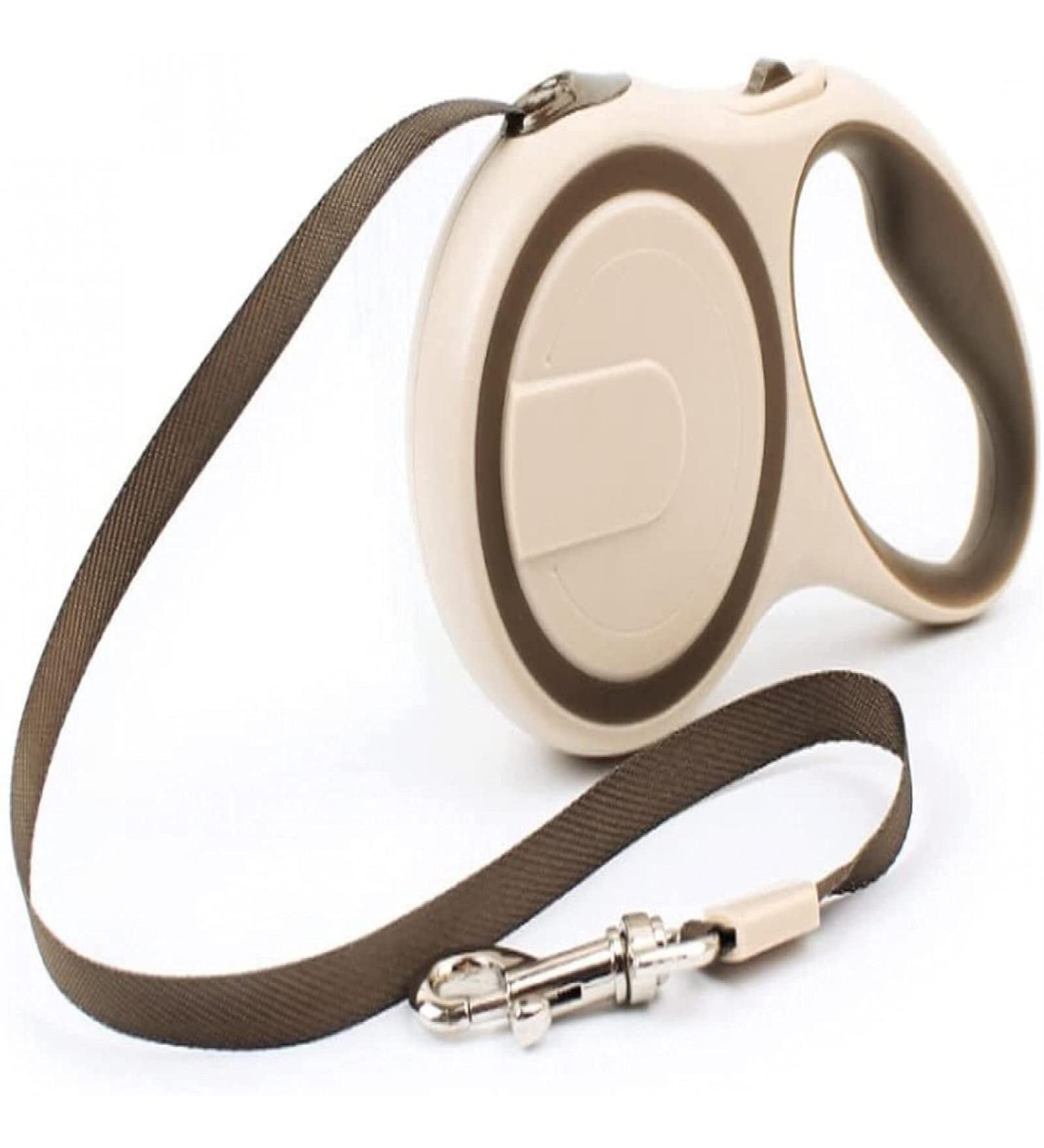 Hycyyfc 3/5m Extendable Dog Leash - Comfortable Roller Leash for Small & Large Dogs Adjustable Training Line for Puppies & Cats in Brown - Buy Online on SooperMarket.com