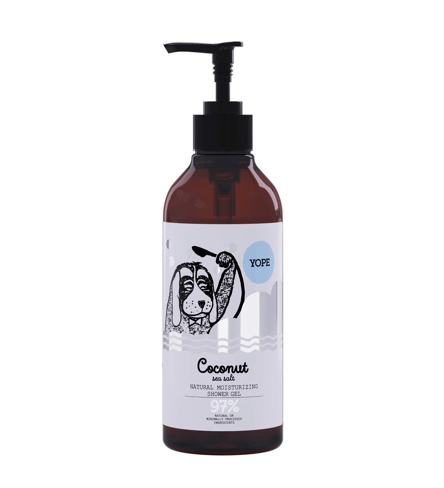 Yope Natural Shower Gel 400ml | Coconut & Sea Salt | Regenerate & Moisturize | 97% Natural Ingredients - Buy Online on SooperMarket.com