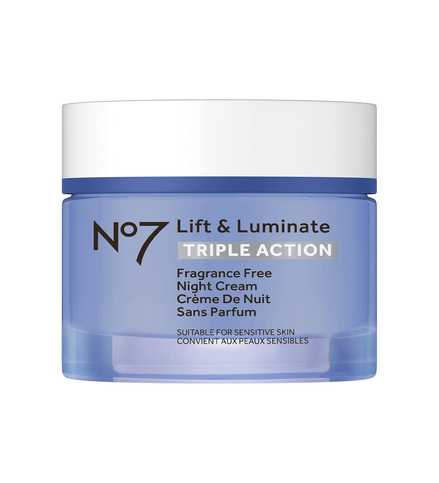 No7 Lift & Luminate Triple Action Night Cream - Anti Wrinkle Collagen Peptide Brightening Formula - Buy Online on SooperMarket.com
