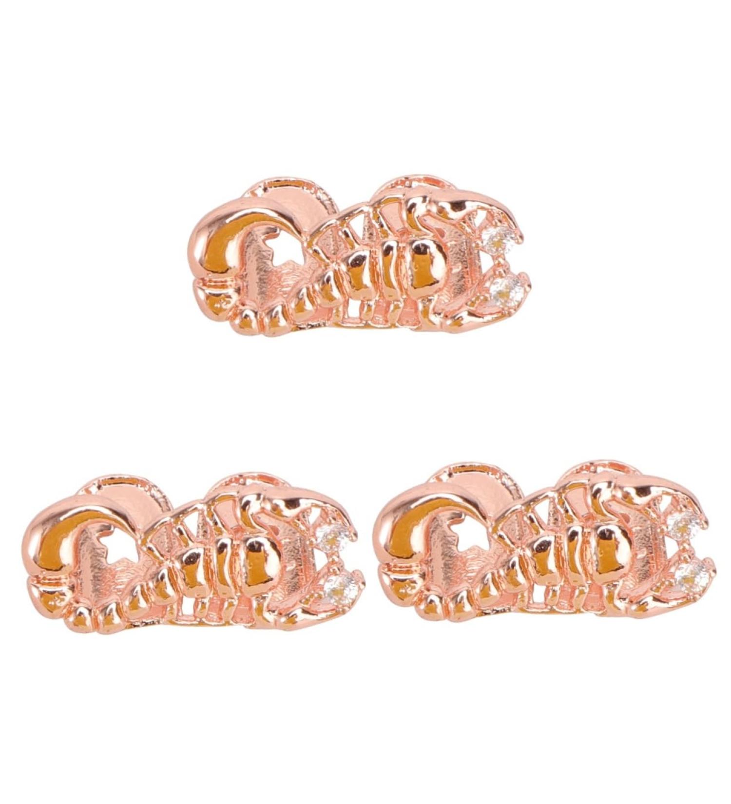 Healeved 3 Pcs Scorpion Single Braces Costume for Men Gold Tooth Photo Props Vampire Like Real 14k - Buy Online on SooperMarket.com