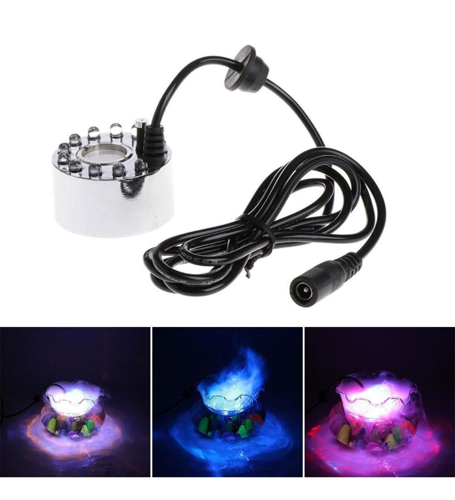 Mist Machine Colour Changing 12 LED Mist Maker Fogger Pond Fog Atomizer Water Fountain Pond Fog - Buy Online on SooperMarket.com