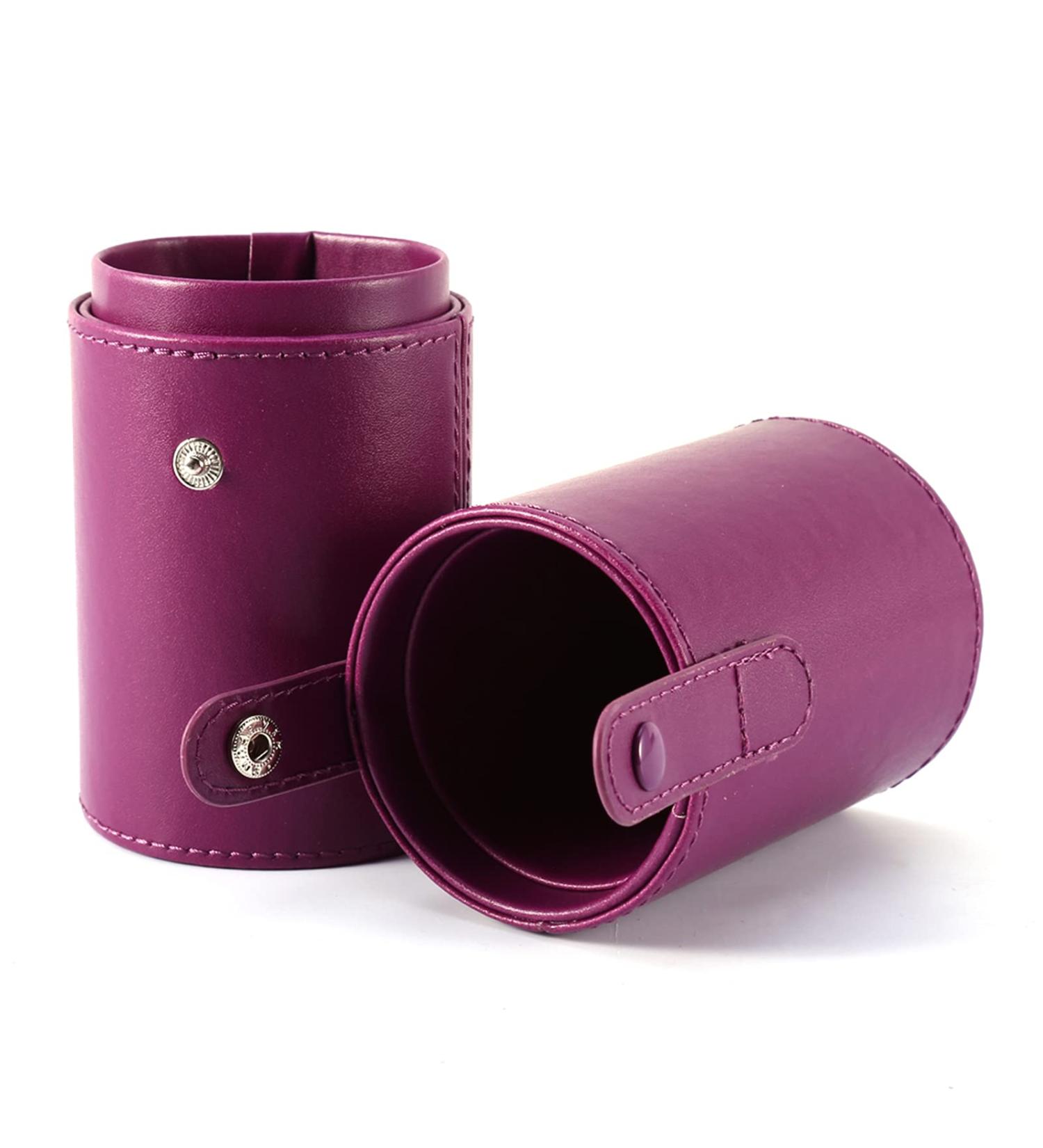 Zetiling Portable Travel Makeup Brush Holder Case - Lightweight PU Leather Compact & Easy to Carry for Makeup and Nail Brushes - Buy Online on SooperMarket.com