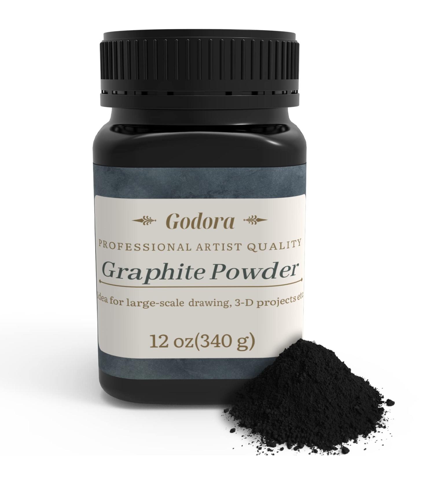 12oz Pure Graphite Powder - Professional Artistic Powdered Graphite for Sketching - Easy Melt Color by Godora - Buy Online on SooperMarket.com