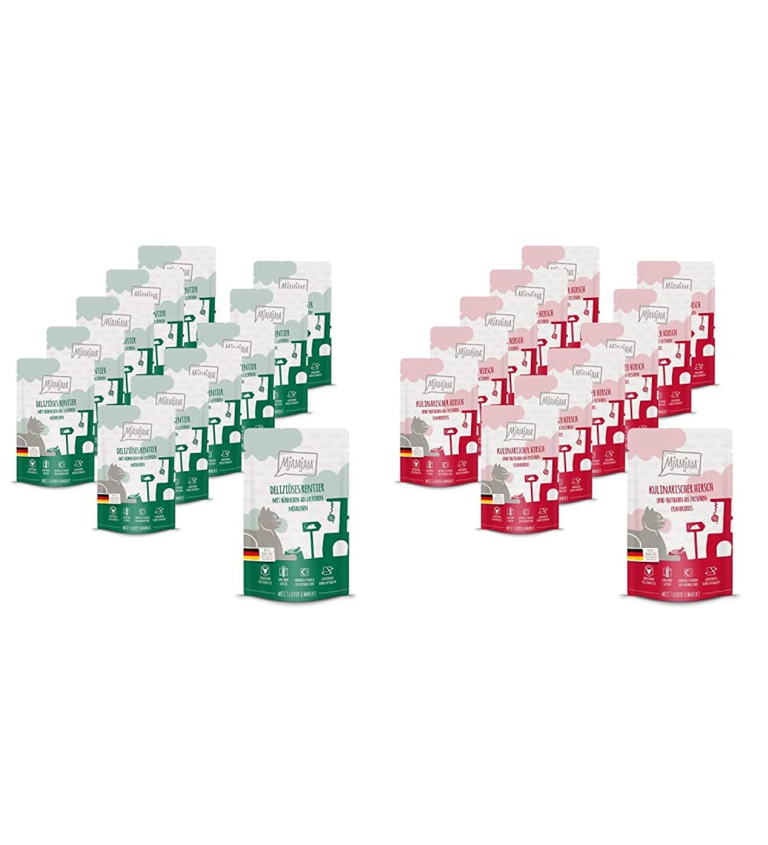 Mjamjam Quetschie - Delicious Reindeer & Turkey with Cranberries | 12x125g Packs - International Shipping - Buy Online on SooperMarket.com
