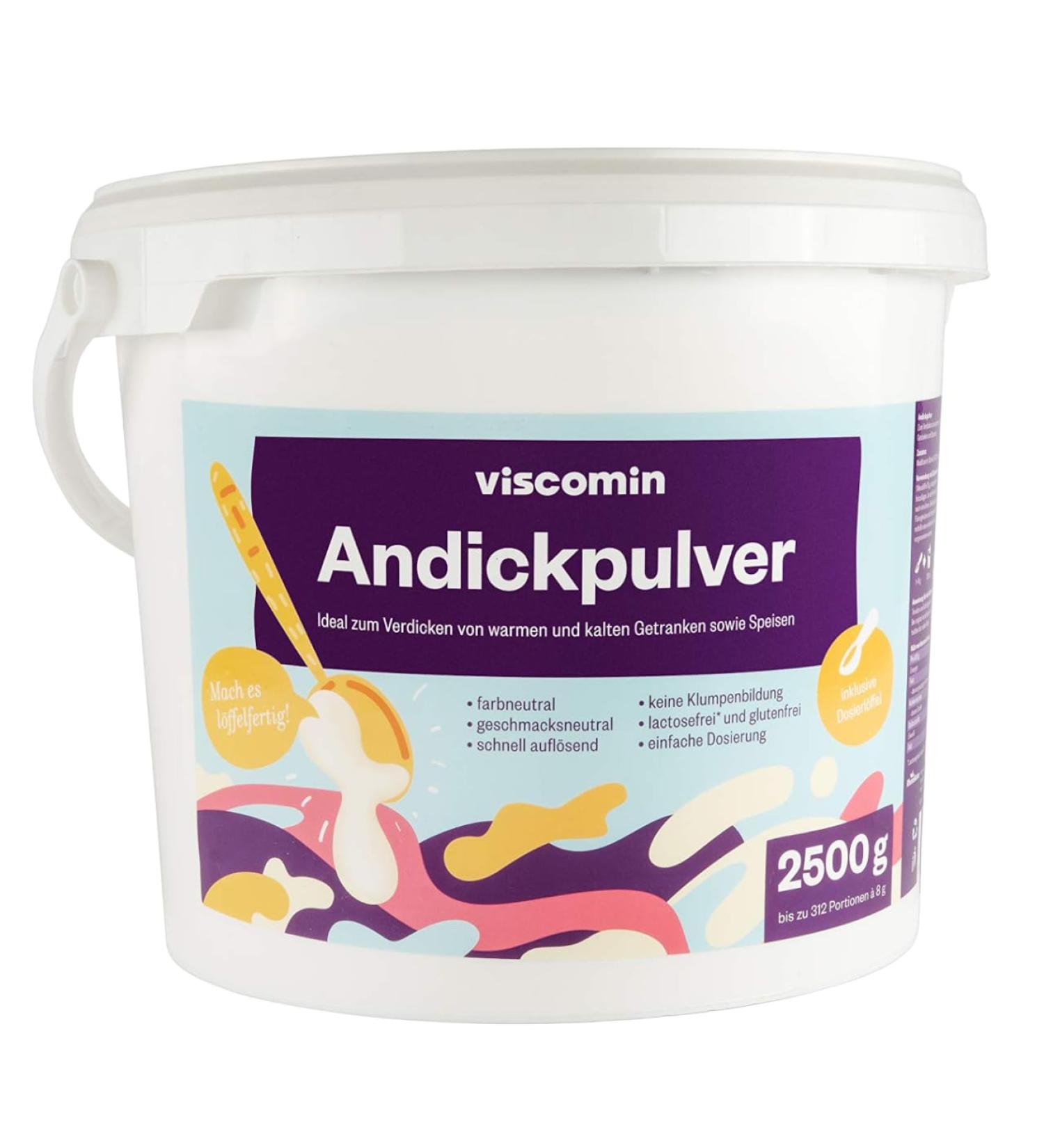 Rheinnatur VISCOMIN Andickpulver 2.5 kg | Vegan Thickener for Drinks & Dishes | Ideal for Swallowing Disorders | Tasteless & Easy to Use - Buy Online on SooperMarket.com