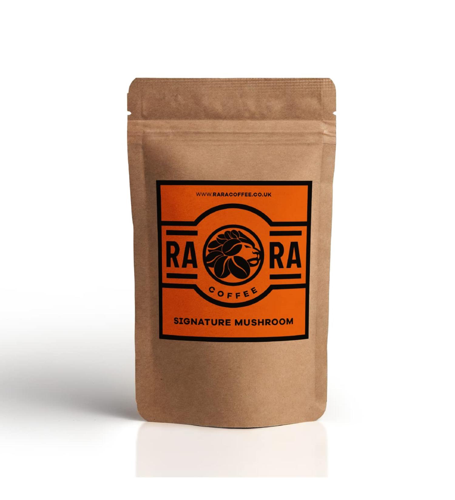 RARA SIGNATURE Mushroom Coffee (100g / 40 servings) - Instant Full Roast Arabica Coffee with 1000mg Lion's Mane - Buy Online on SooperMarket.com