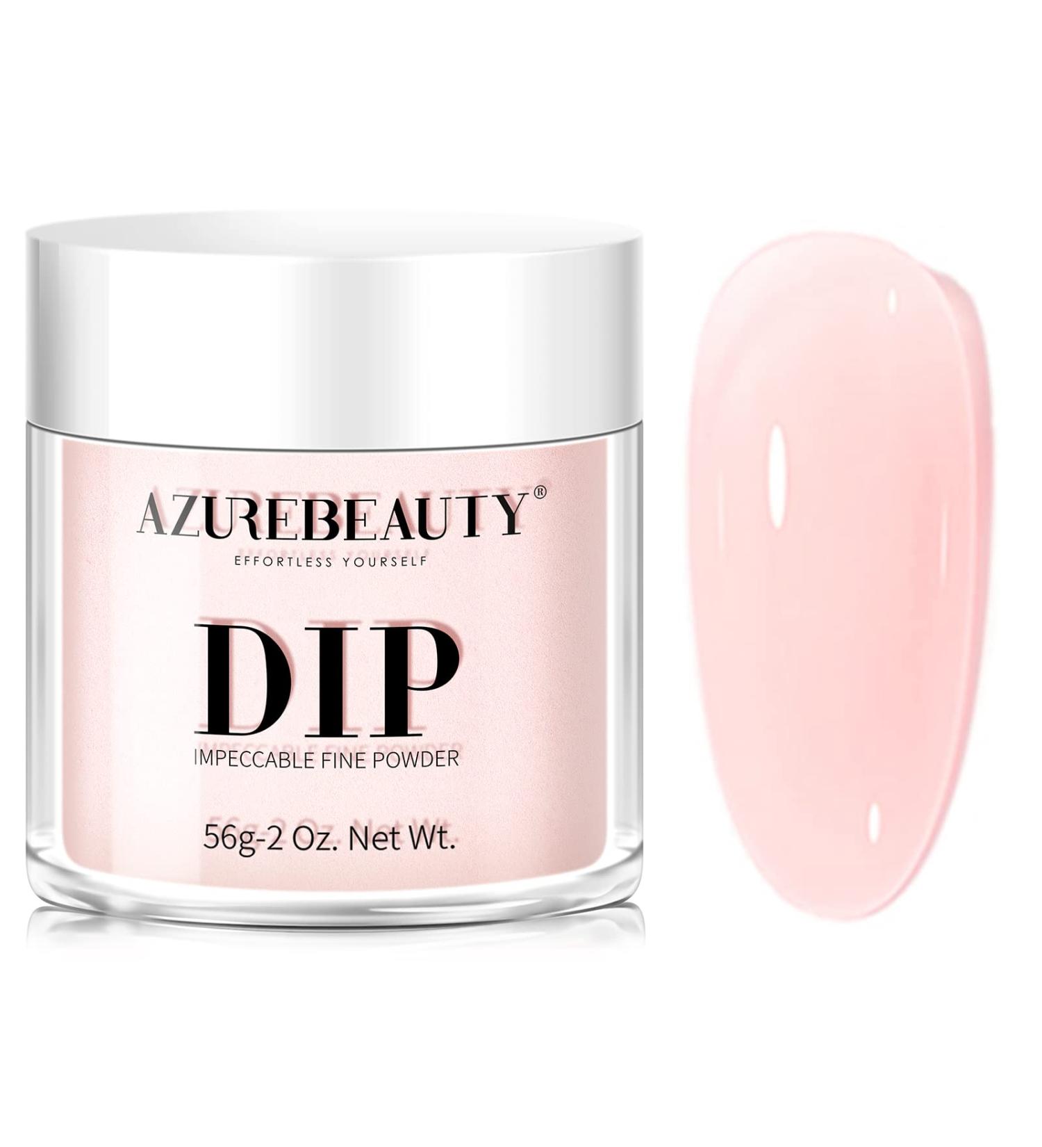 AZUREBEAUTY Translucent Sheer Pink Dip Powder - 2Oz/56g - Basic Semi-Transparent Clear Dipping Powder for French Nail Art - Salon Quality Manicure at Home - Buy Online on SooperMarket.com