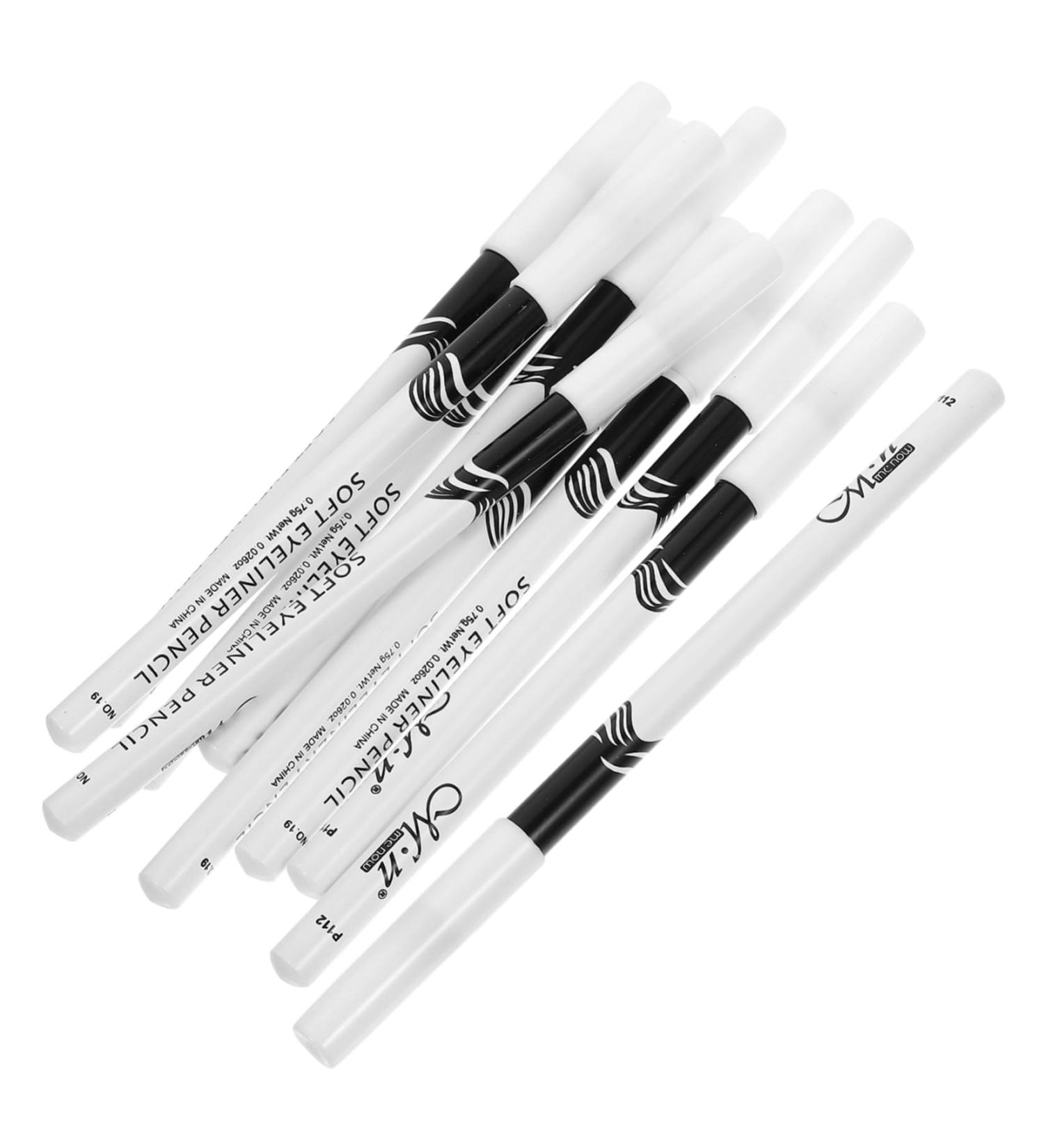 PLAFOPE 70 Pcs Lying Silkworm Eyeliner Makeup Eyeliner Pencils Make up Eyeliner Pen Gel White Wooden Pole - Buy Online on SooperMarket.com