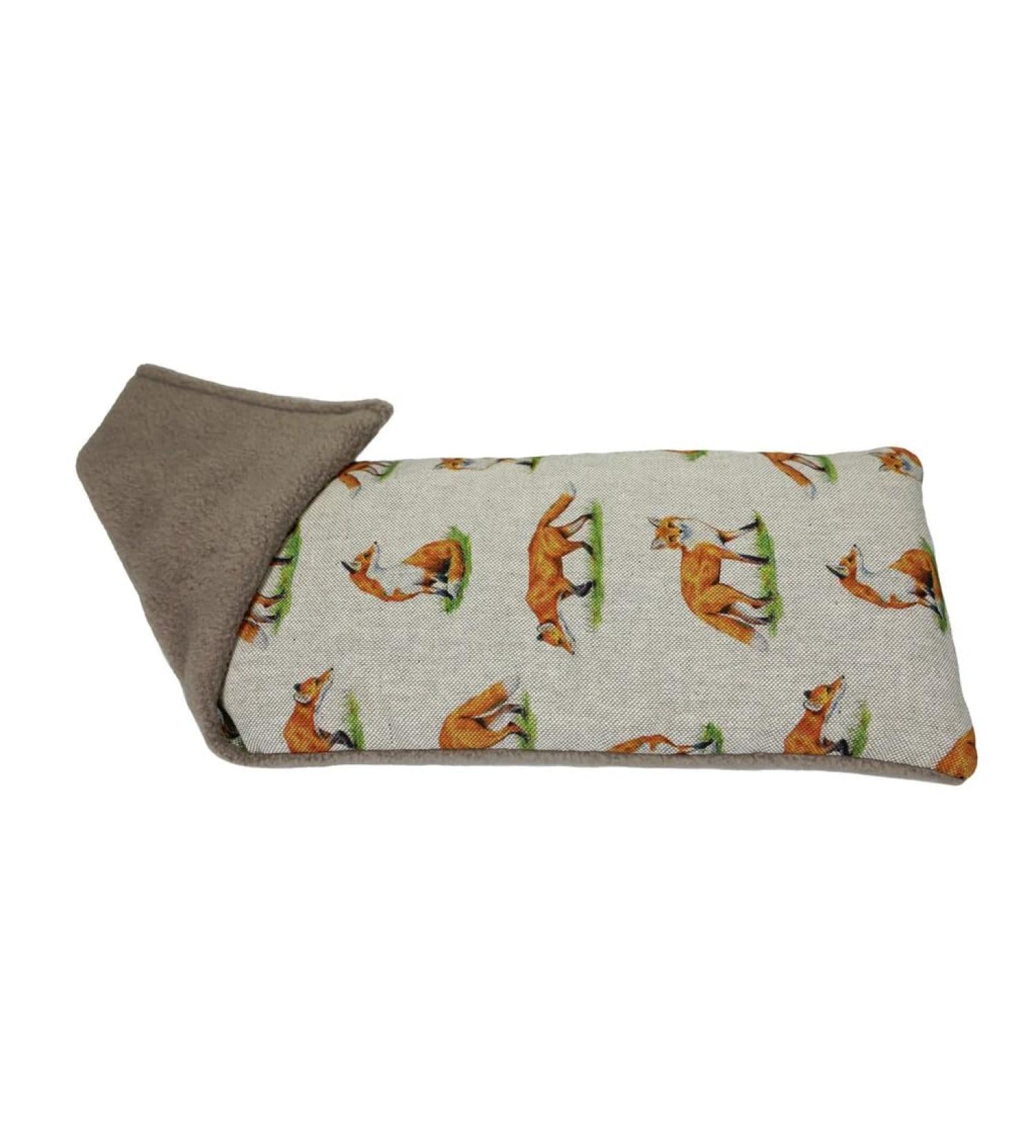 Soothing Cold or Hot Microwavable Duo Fabric Wheat Bag - Lavender Scented - Natural Relief for Aches and Pains - Fantastic Foxes