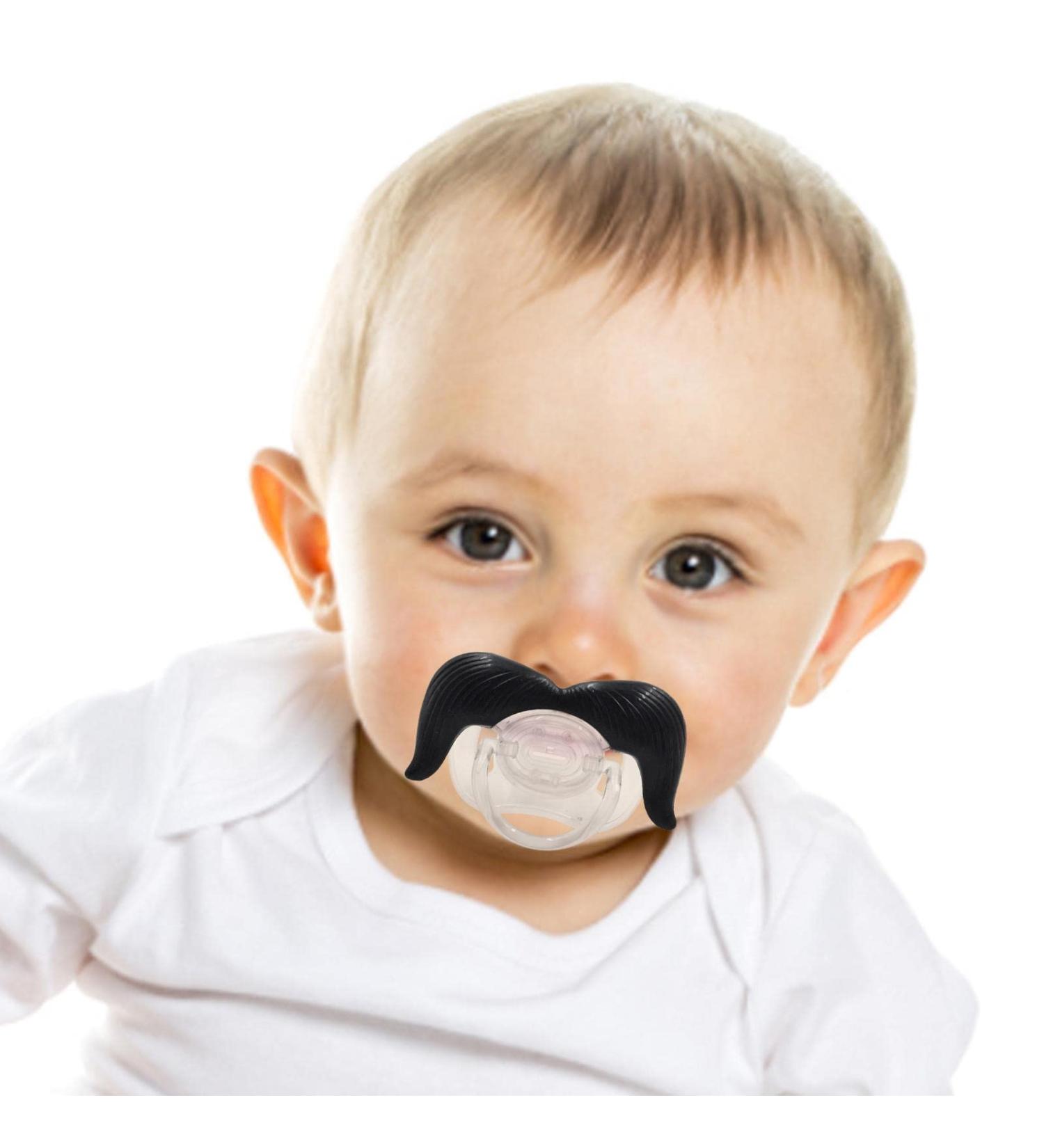 Jomewory Funny Schnuller Bart - Silicone Mustache Pacifier for Babies | Unique Baby Teething Toy & Gift - Buy Online on SooperMarket.com