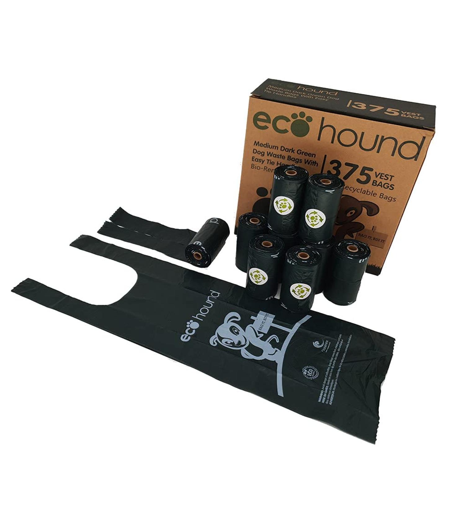 Ecohound Oceanex 375 Medium Vest Dog Poop Bags | Roll with Tie Handles - Buy Online on SooperMarket.com
