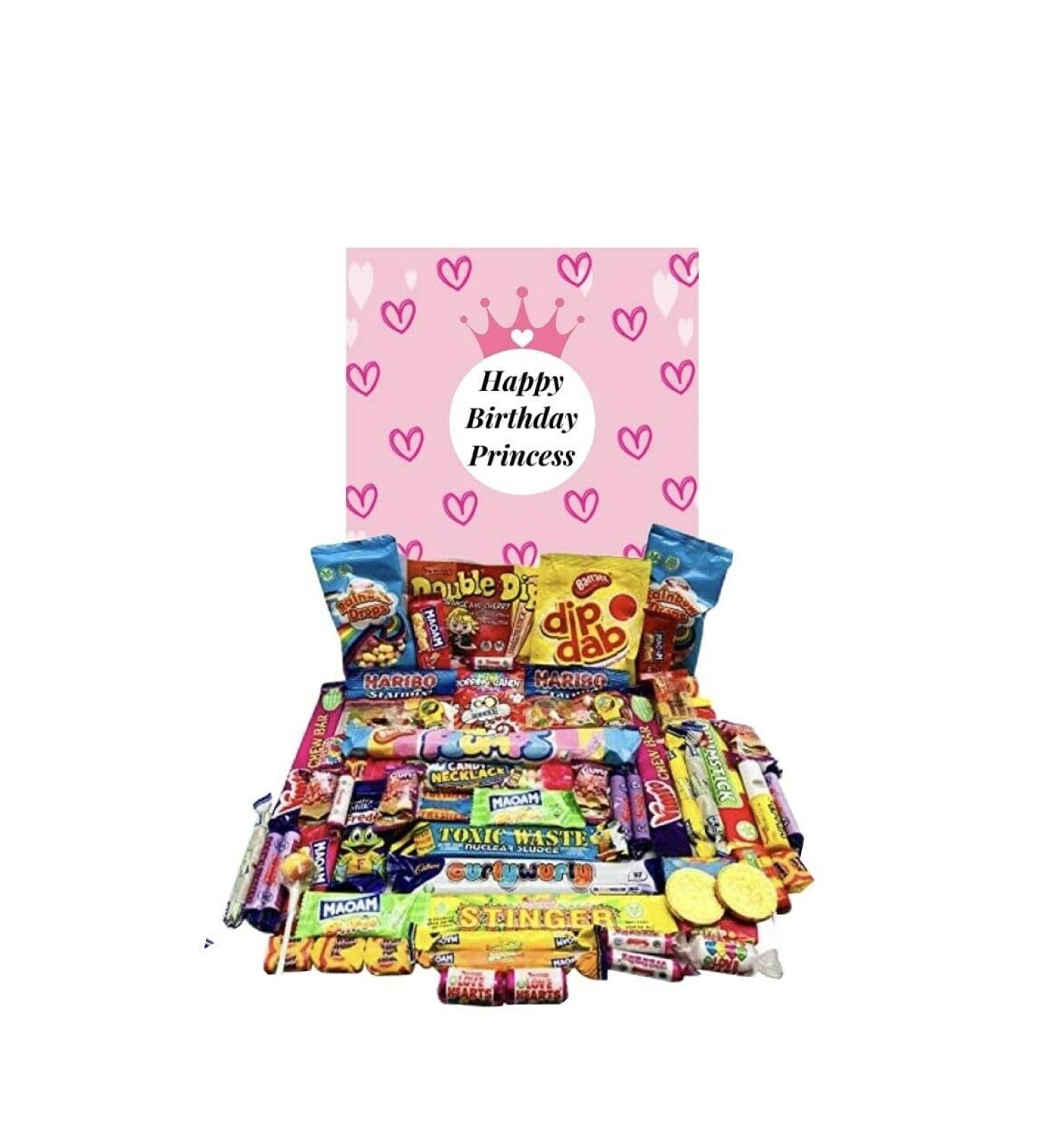 Happy Birthday Princess Sweets Pick N Mix The Ultimate Retro Sweet Selection 70s 80s Box Sweet Hamper -Present gift for Birthday - Buy Online on SooperMarket.com