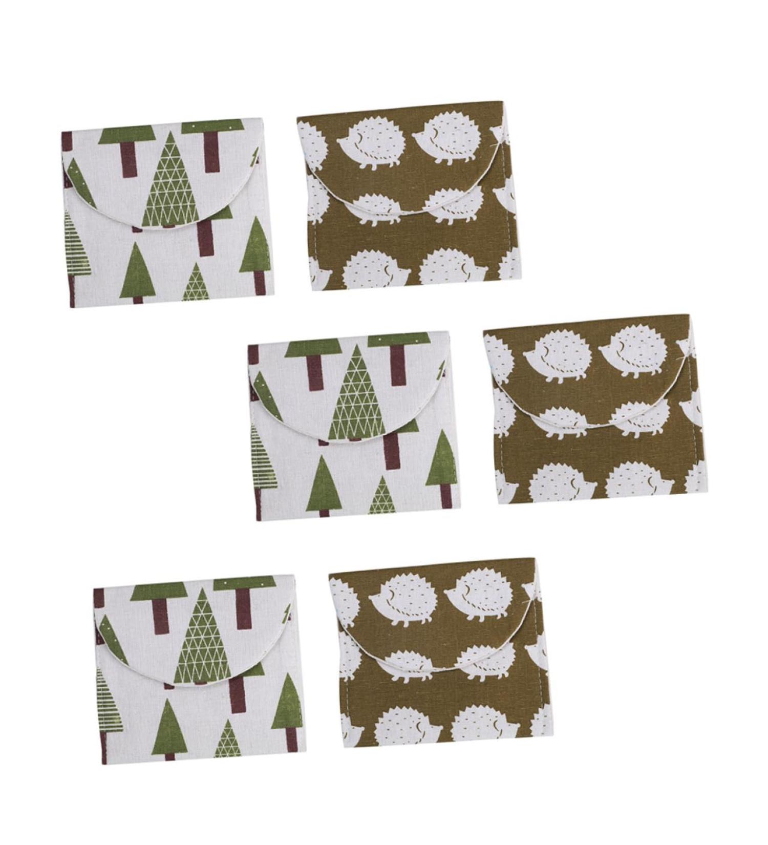 6pcs Healeved Napkin Storage Bag Organizer for Menstrual Pads & Makeup - Cute Purse Pouch - Buy Online on SooperMarket.com