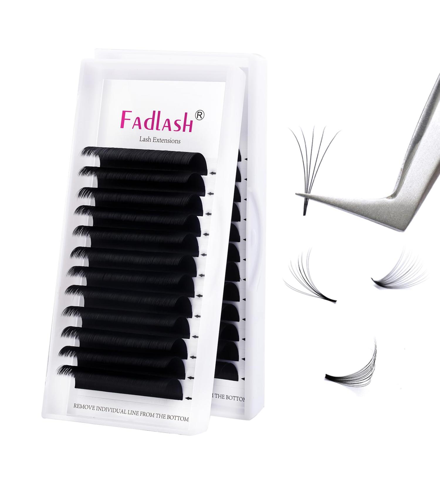 Fadlash Easy Fan D Curl 19mm Russian Lashes 0.05 - Self Fanning, Natural Look, Blooming Extensions - Buy Online on SooperMarket.com