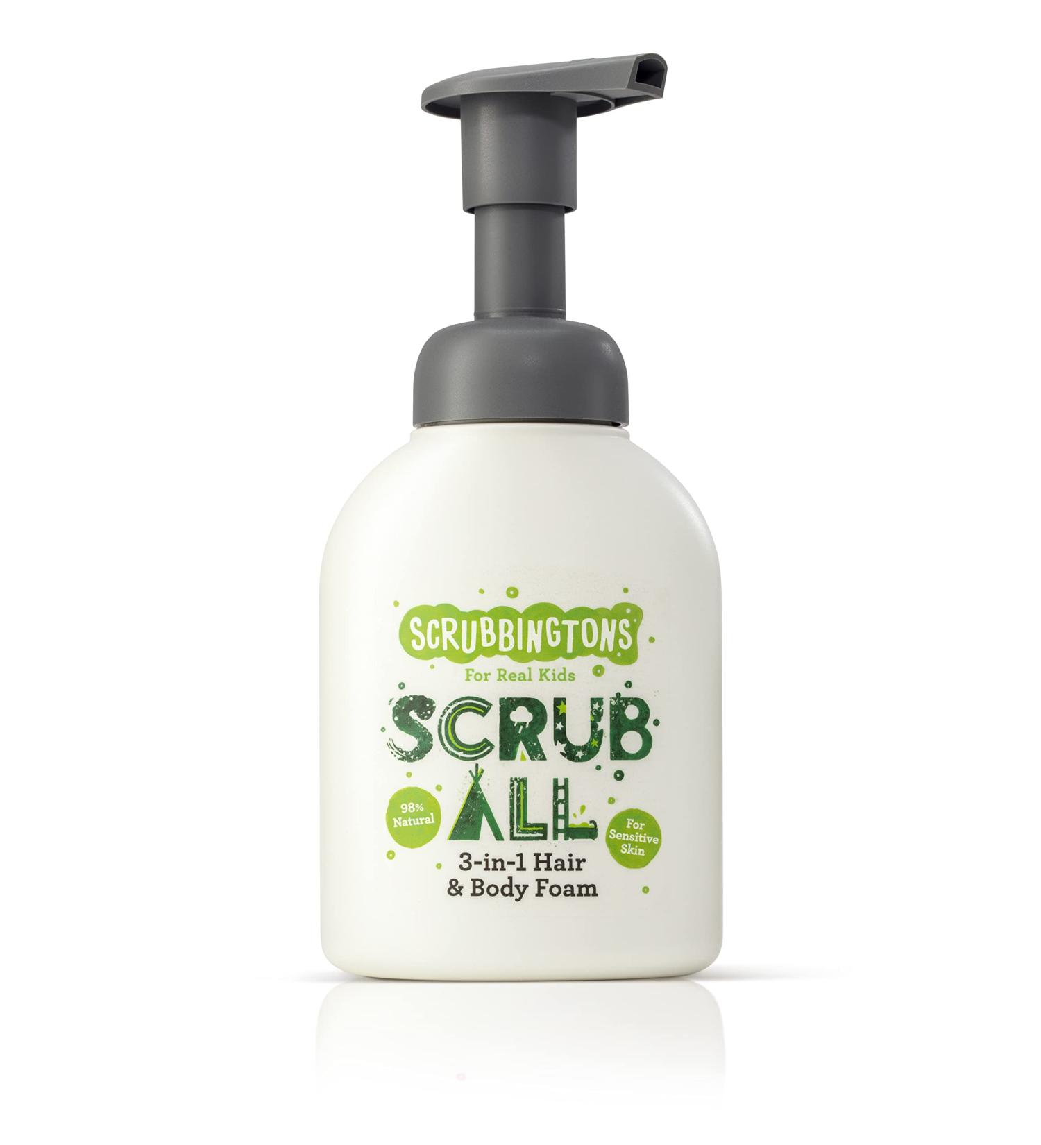 Scrubbington's Scrub All 3-in-1 Shampoo Conditioner & Body Wash Foam for Sensitive Skin - 200ml | Best Kids Bath Care - Buy Online on SooperMarket.com