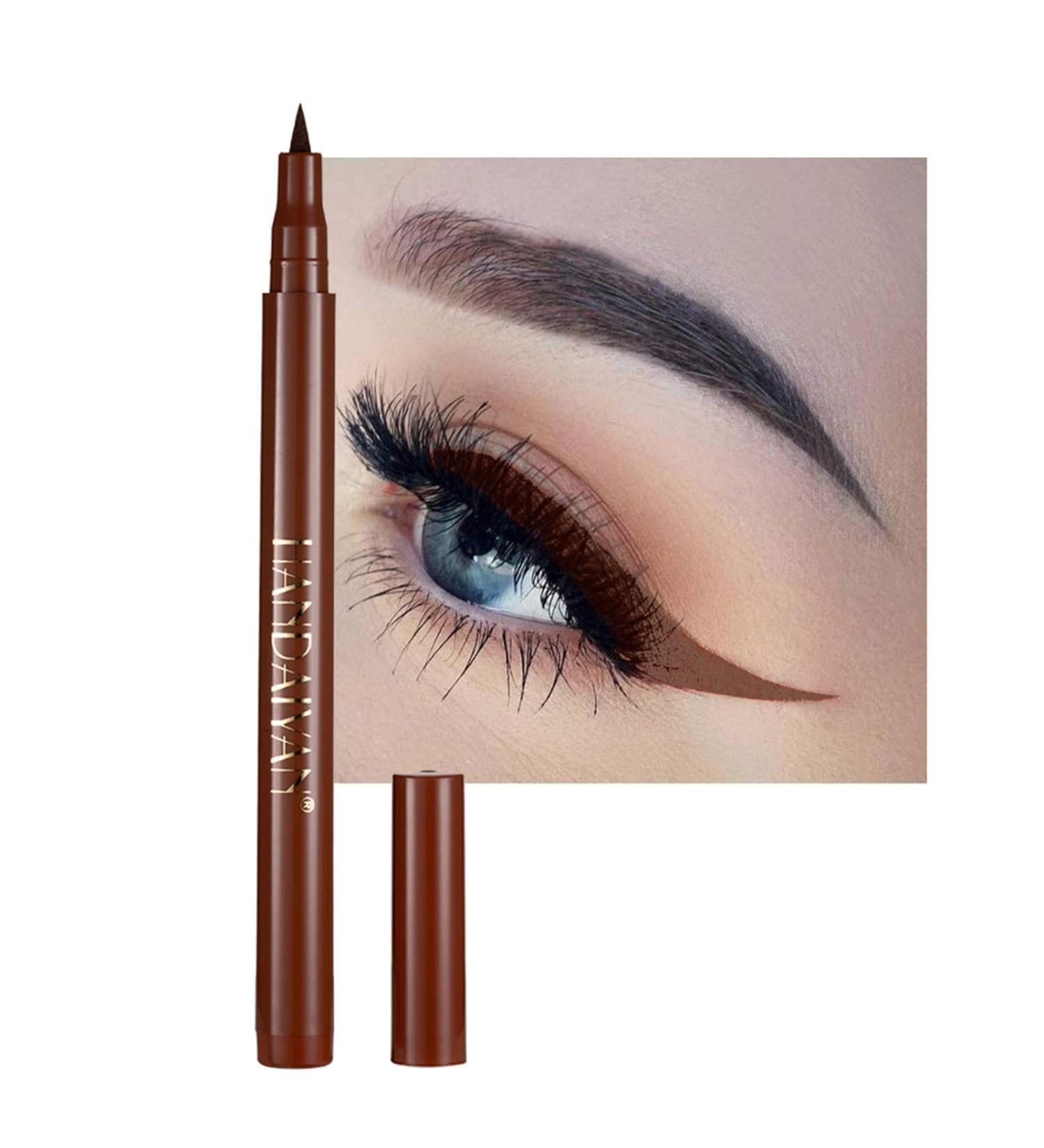 Long-Lasting Dark Brown Liquid Eyeliner - Waterproof High-Pigmented Colorful Eyeliner for Eye Makeup - Buy Online on SooperMarket.com