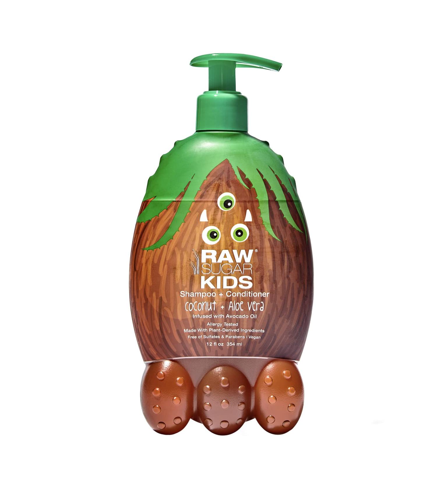 Kids 2-in-1 Shampoo & Conditioner - Coconut & Aloe Vera | Nourishing Hair Care | 12 oz - International Shipping Available - Buy Online on SooperMarket.com