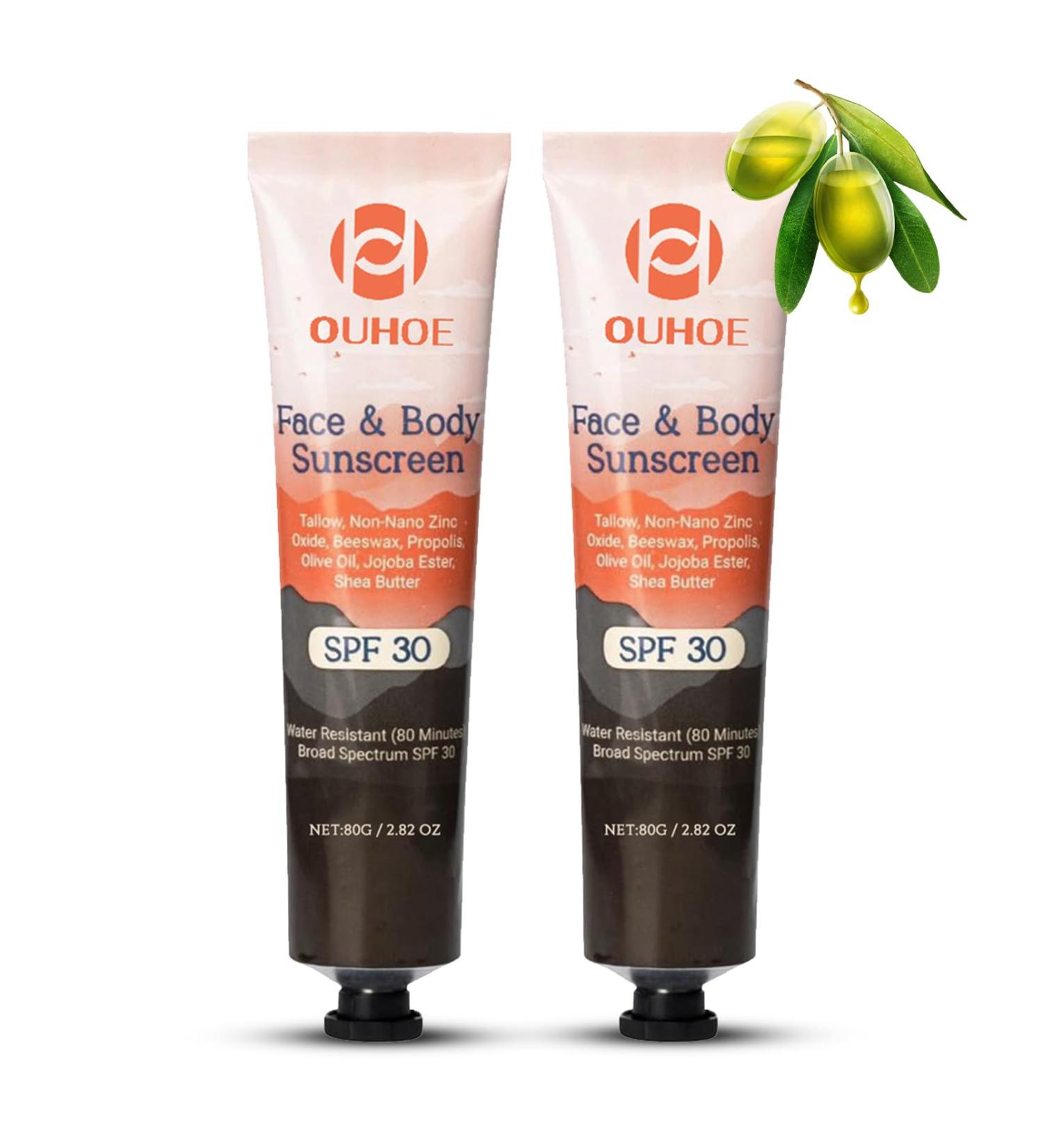 Natural Mineral Sunscreen SPF 30 | Hydrating Tallow & Zinc Oxide | Non-Sticky Face & Body Protection - Buy Online on SooperMarket.com