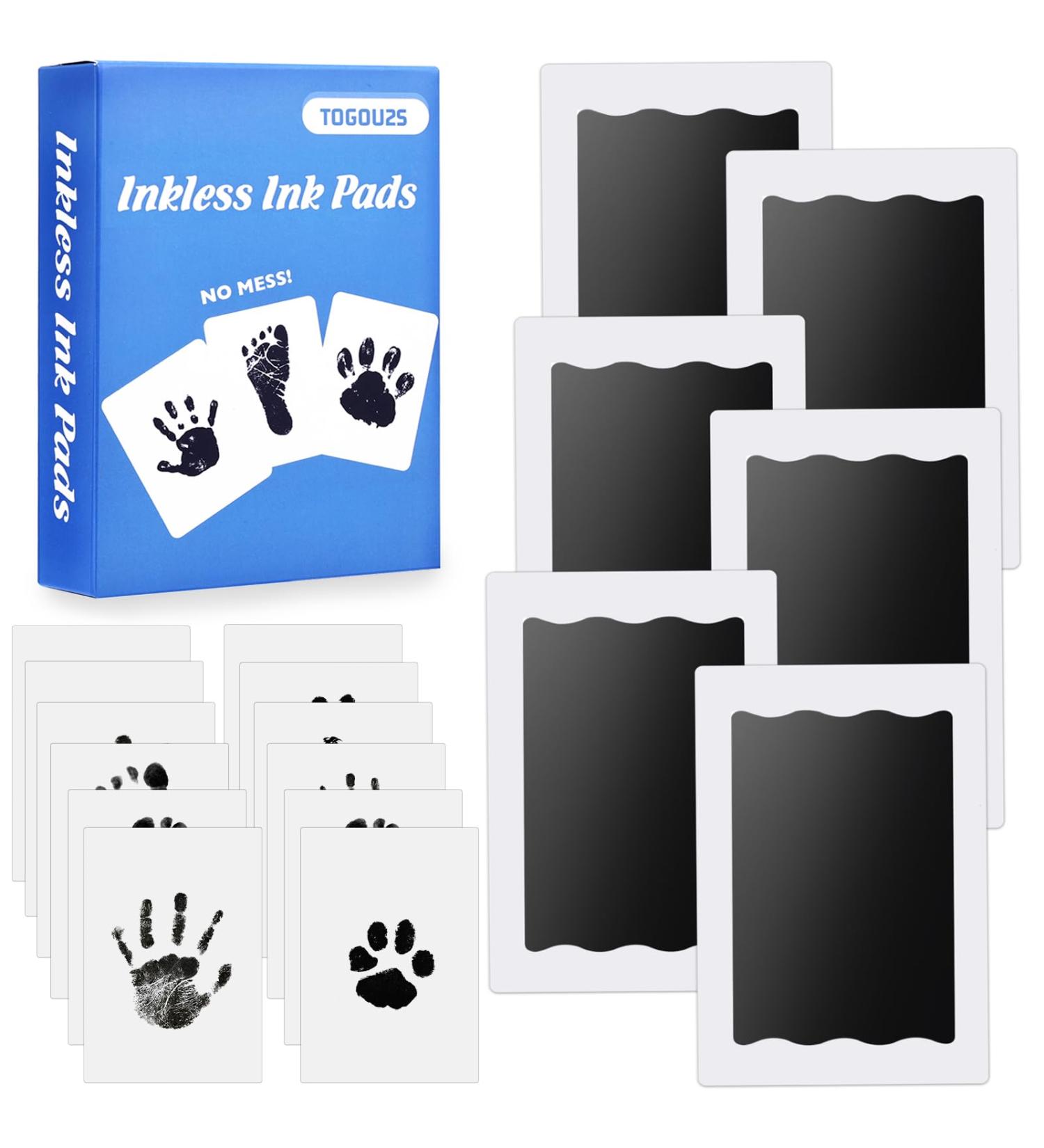 TOGOU2S Baby Footprint & Handprint Kit - Inkless Print Pads for Pets & Babies | Non-Toxic Family Keepsake Kit - Buy Online on SooperMarket.com