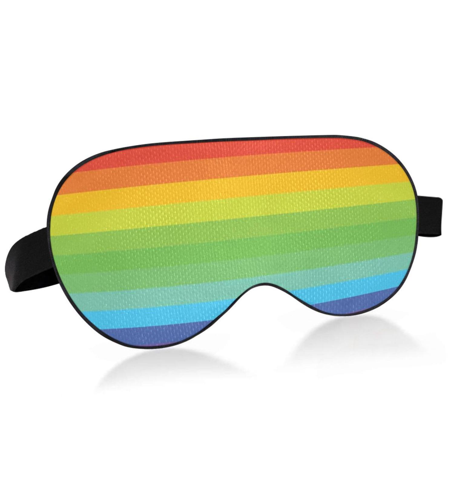 Haskirky Light Blocking Eye Mask - Breathable & Adjustable for Men and Women - Ideal for Travel, Yoga & Deep Sleep - Rainbow Design - Buy Online on SooperMarket.com