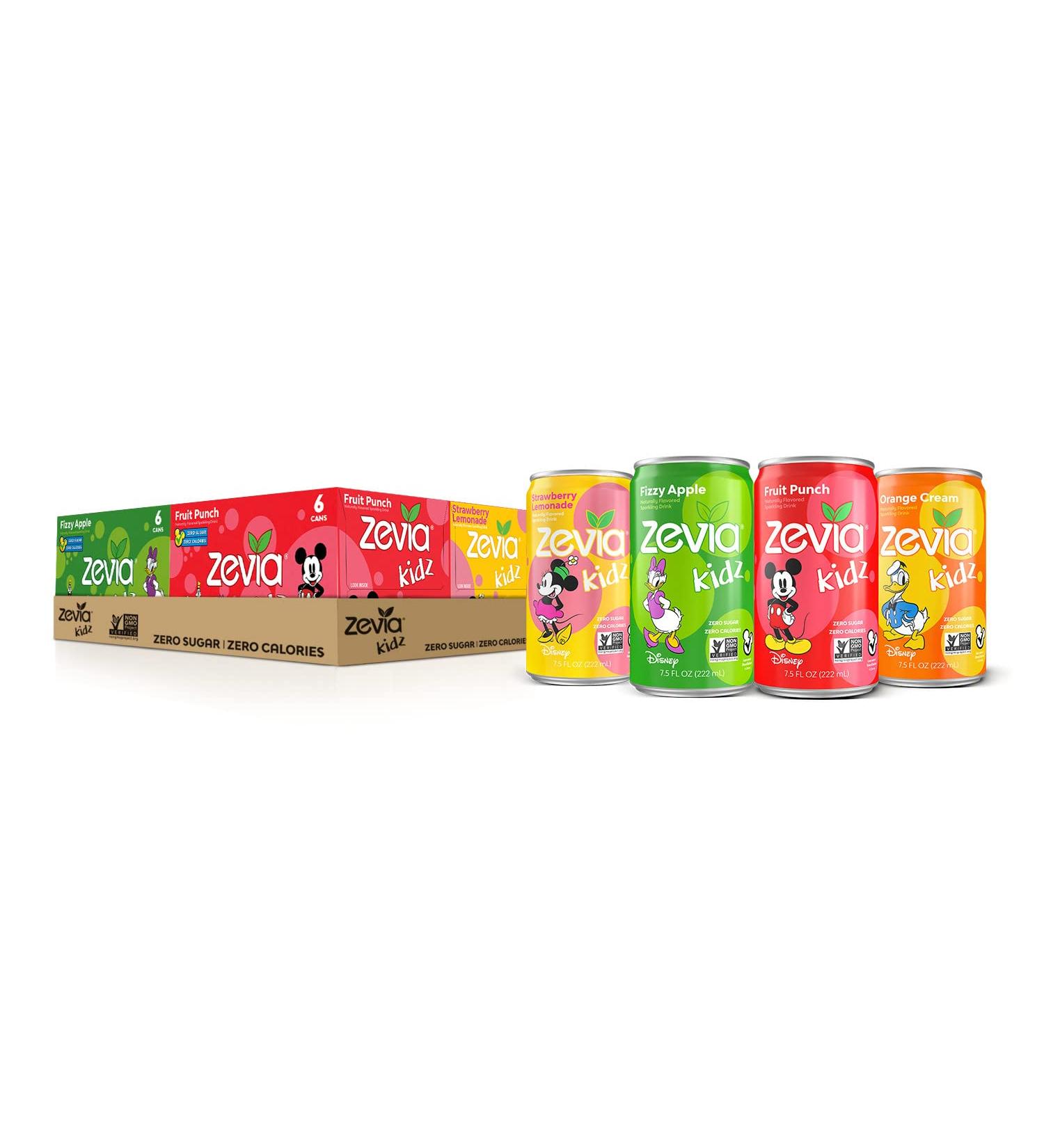 Zevia Kidz Variety Pack 7.5 Oz Cans (Pack Of 24) - Buy Online on SooperMarket.com