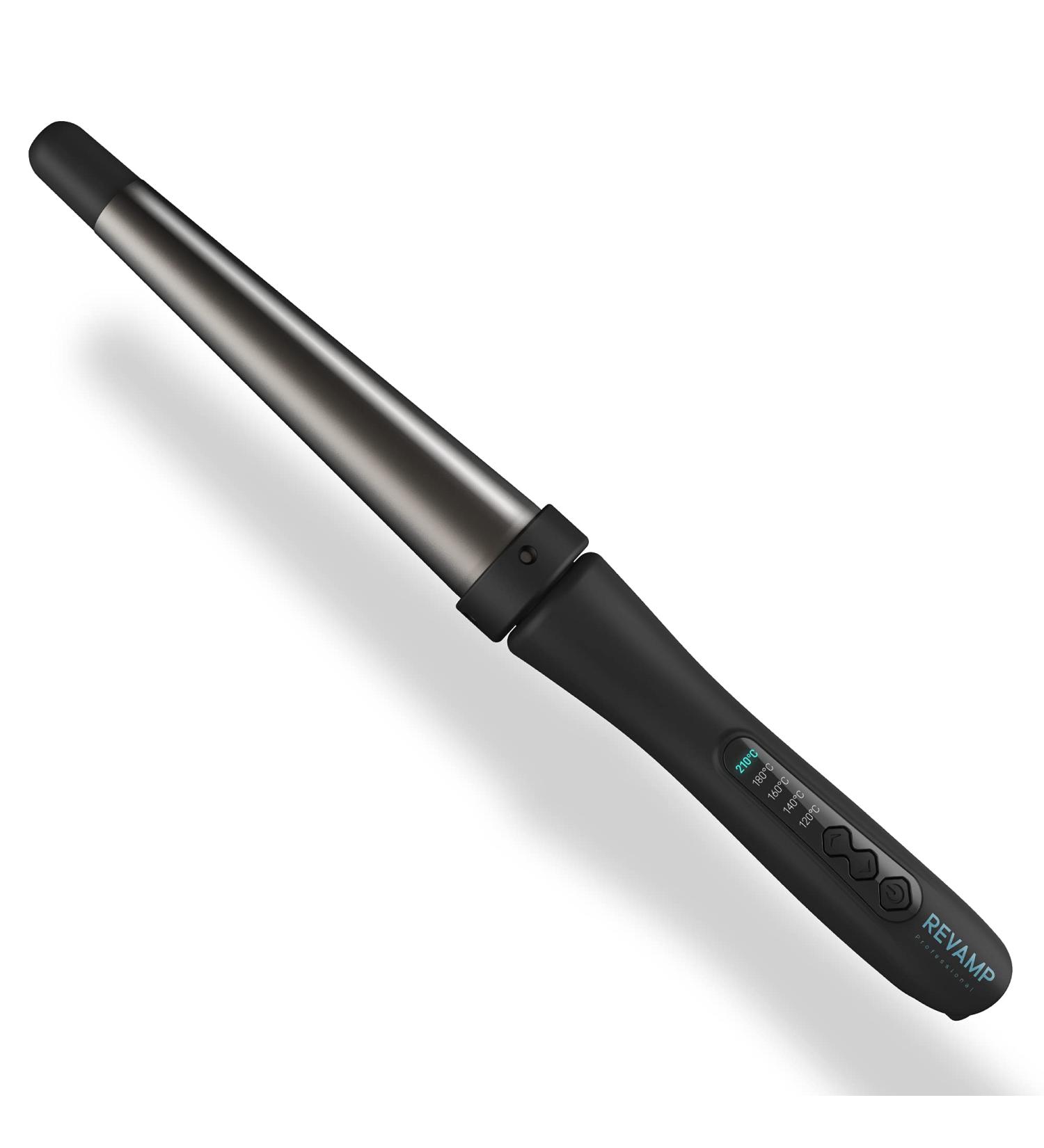 Revamp Progloss Big Hot Wand - Ionic Ceramic Hair Wand for Loose Curls and Waves | Variable Temperature, Heat Resistant Glove Included - Buy Online on SooperMarket.com