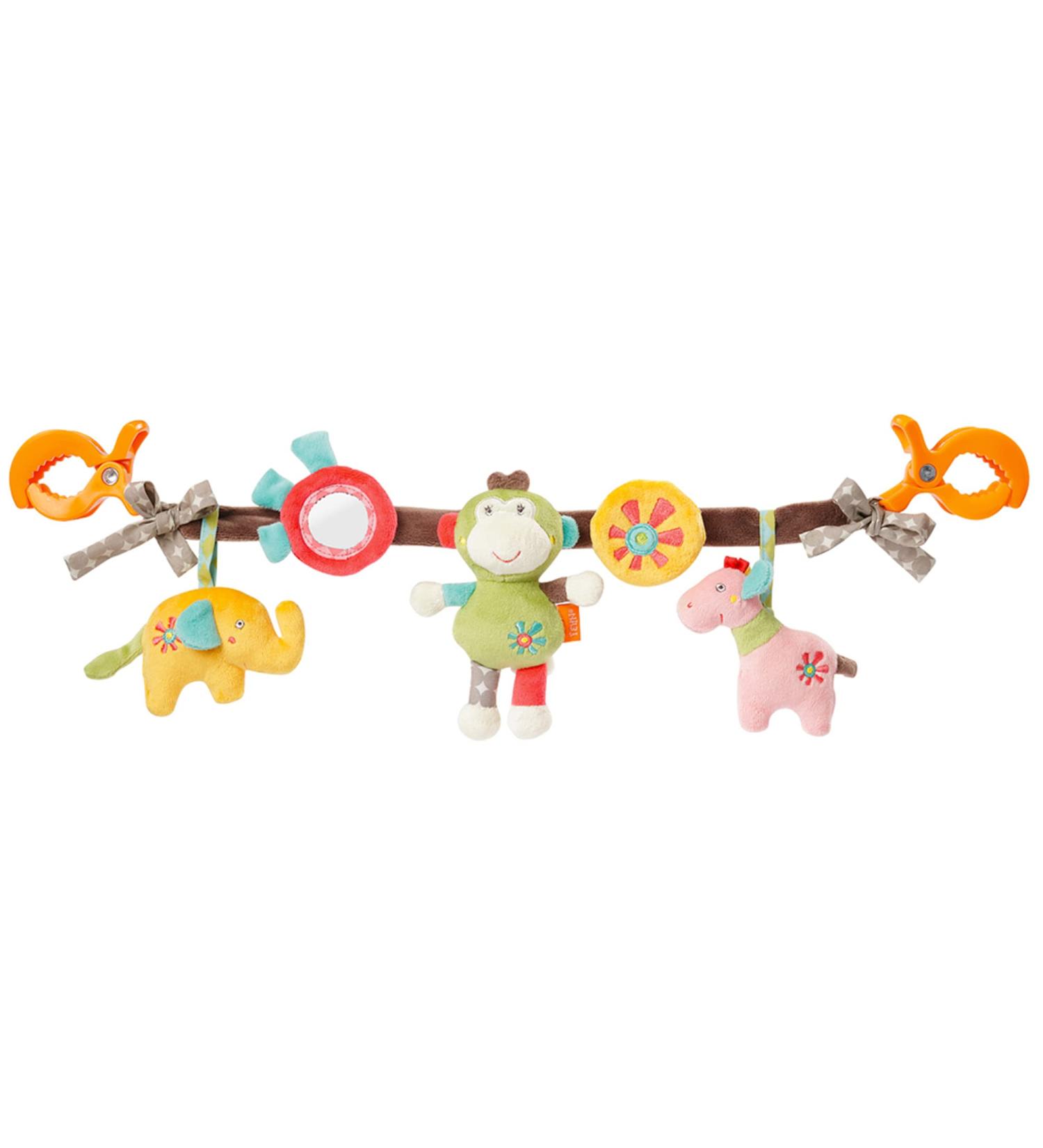 Fehn Stroller Chain Toy Safari | Cute Baby Mobile Chain for Strollers Seats & Cots | Perfect Accessories for Infants 0+ Months - Buy Online on SooperMarket.com