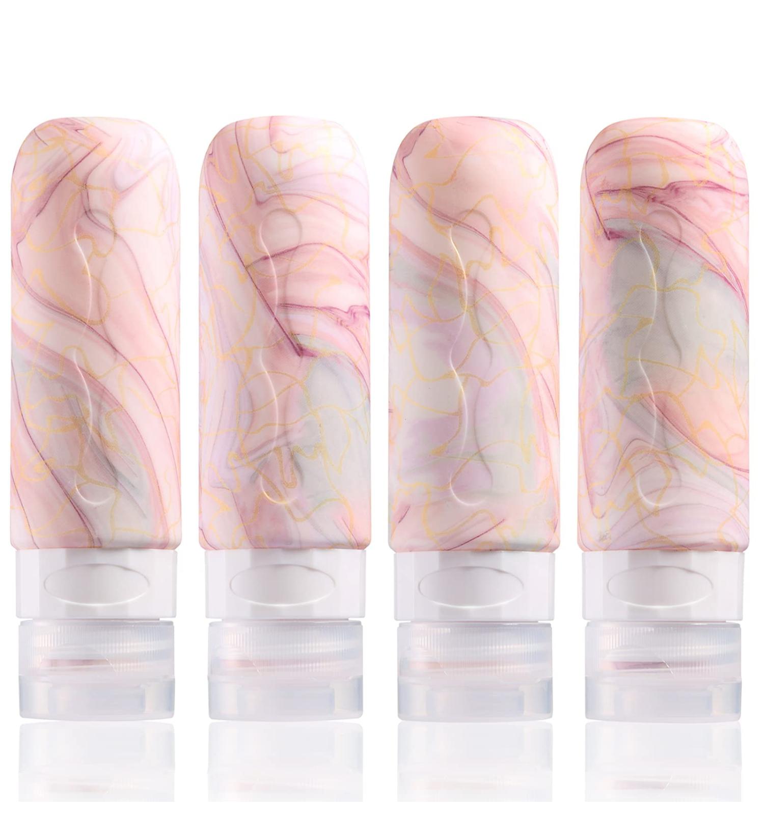 Gemice TSA Approved Travel Bottles - 3oz Leak Proof Containers (4 Pack) Pink - Buy Online on SooperMarket.com