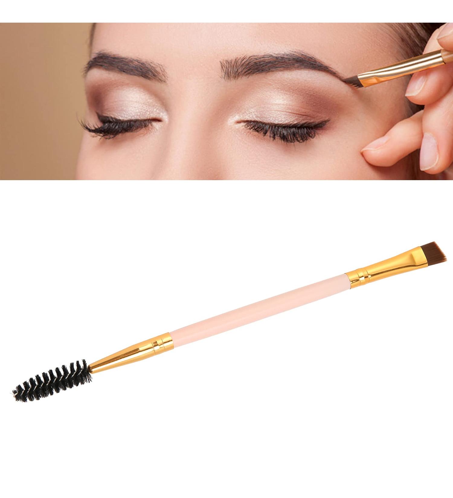 Double Ended Eyebrow Brush for Perfect 3D Eyebrow Makeup | Angled Brush for Powders & Waxes - International Shipping Available - Buy Online on SooperMarket.com