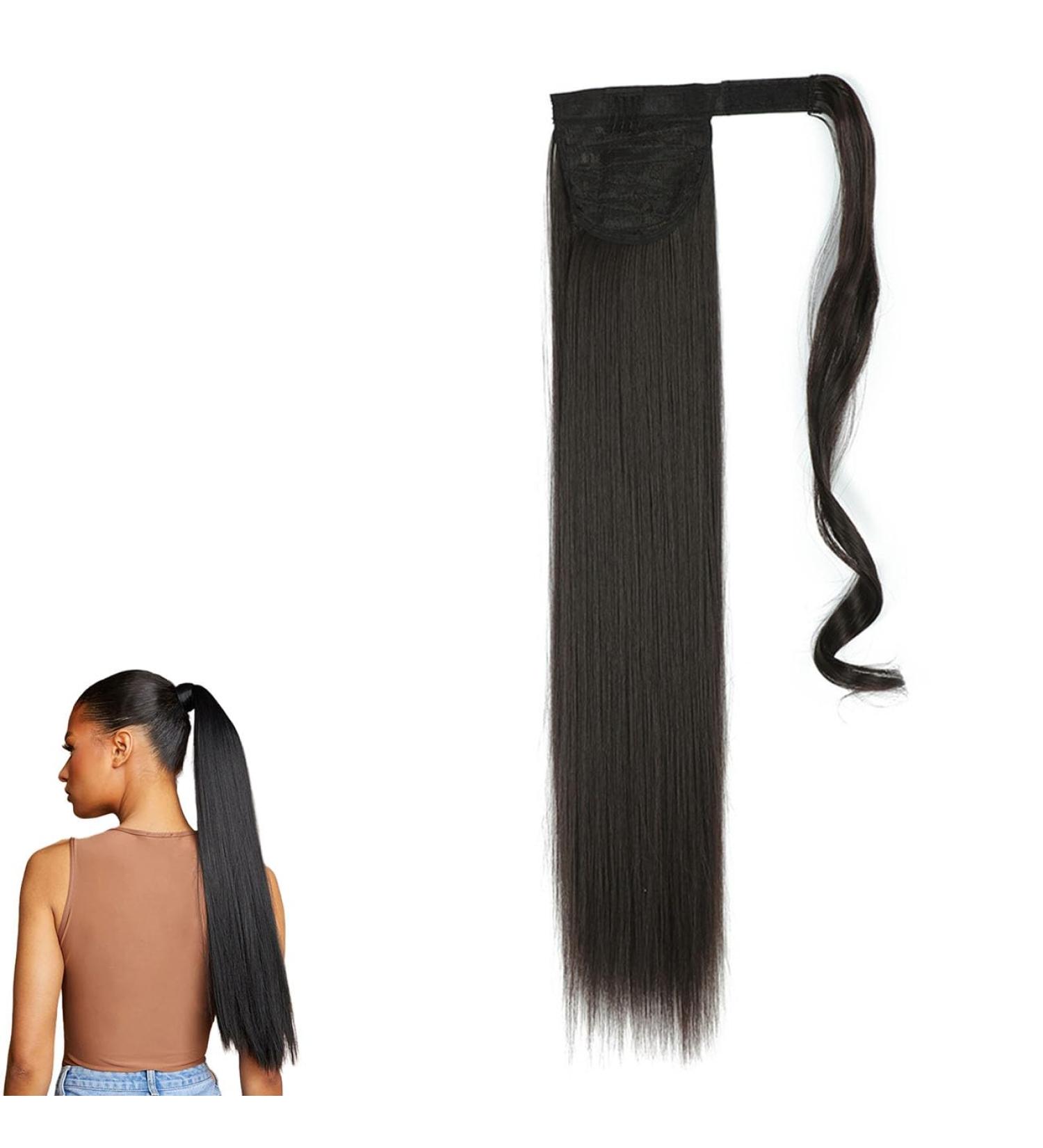 prinfantasy Halo Extensions Resistant Fiber Soft Wigs Wrap Around Ponytail Extension Long Straight Tie Pony Tails Hair Extensions for Women Hair Wig 22 Inch MW105 GBMW105 22 inch - Buy Online on SooperMarket.com