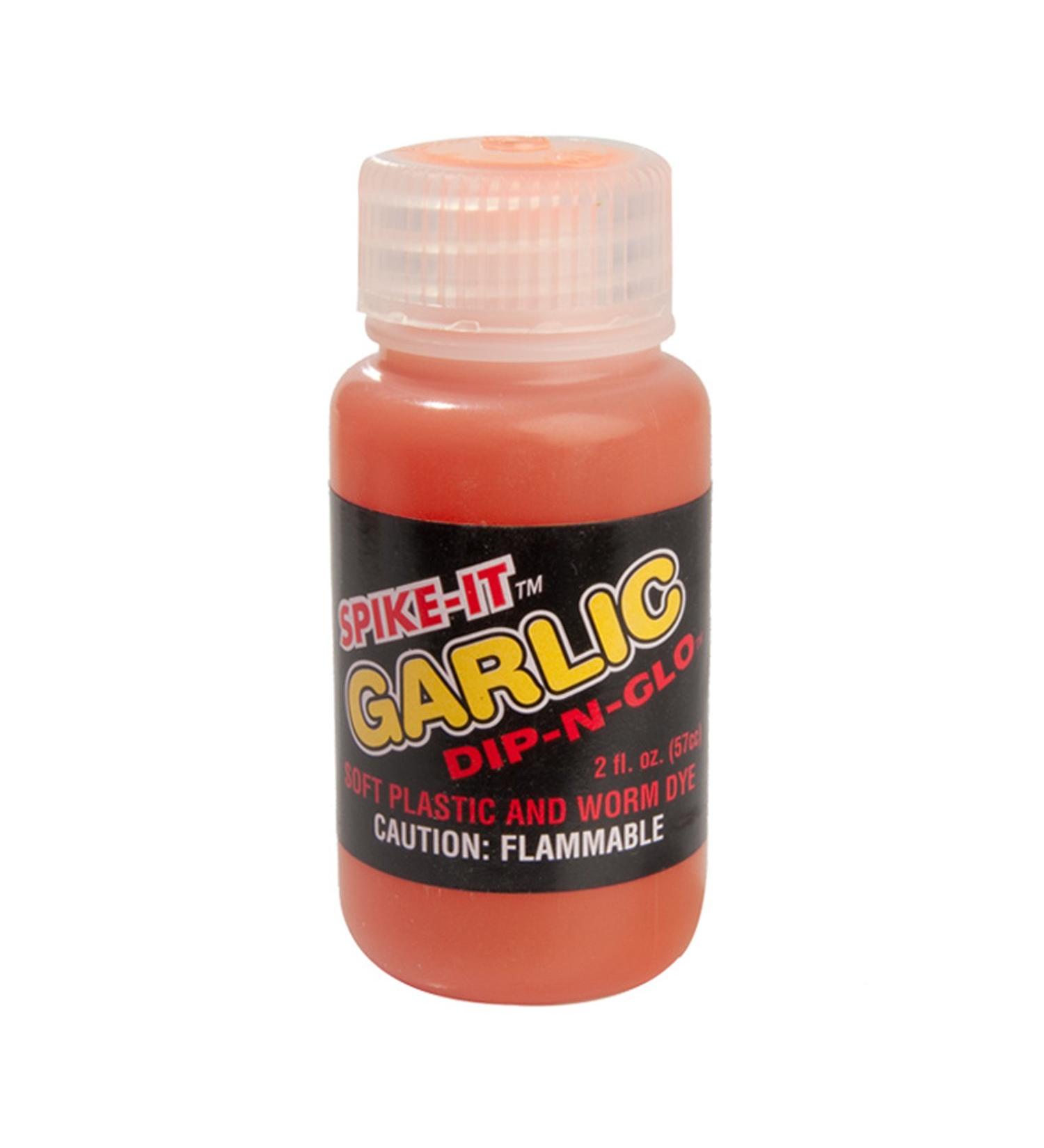 Spike-It Dip-N-Glow Lure Dye Orange 2 oz. Garlic