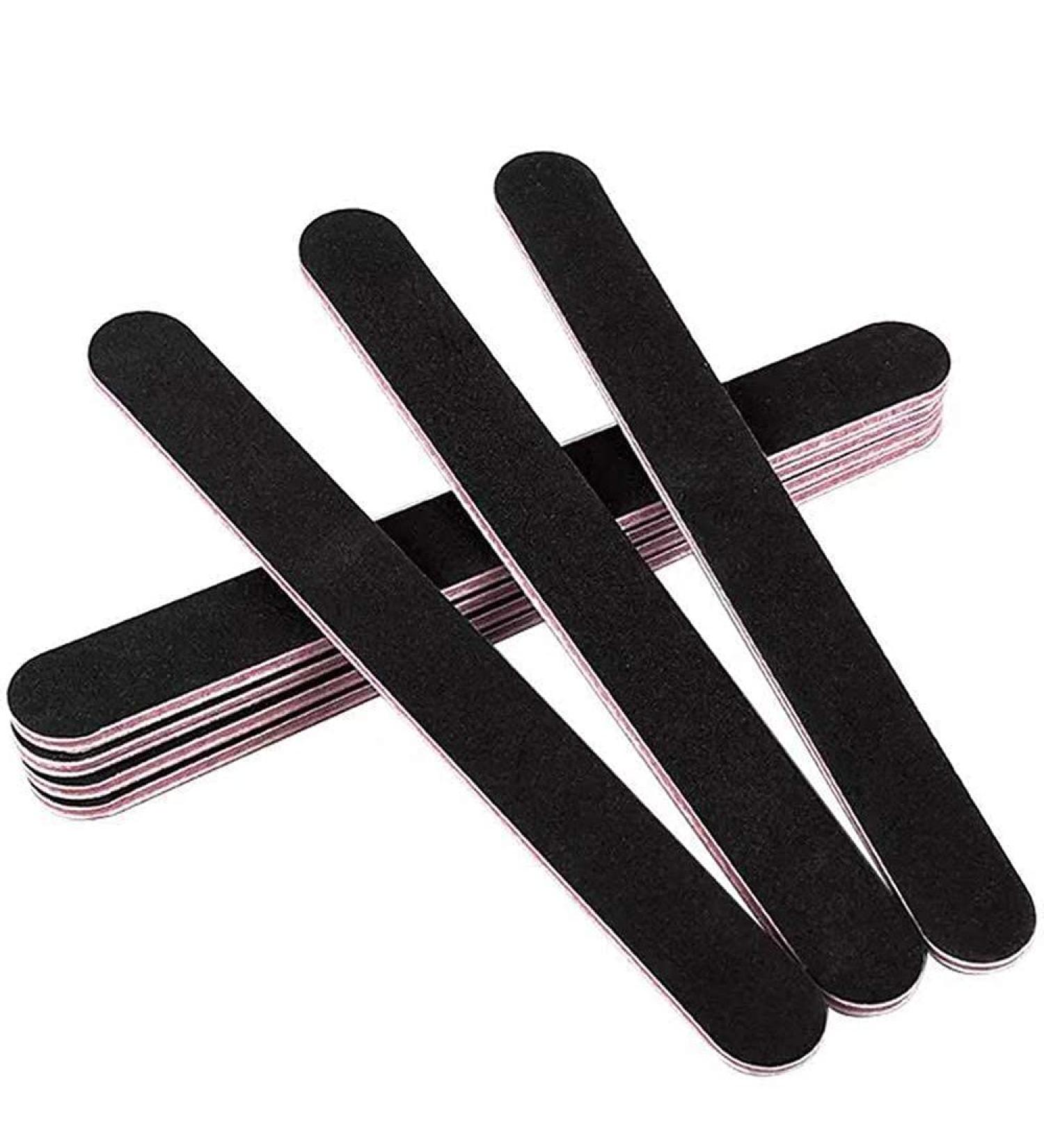 10PCS Professional Nail File Set - Double Sided Emery Board (100/180 Grit) for Acrylic False Nails - Home and Salon Use - Buy Online on SooperMarket.com