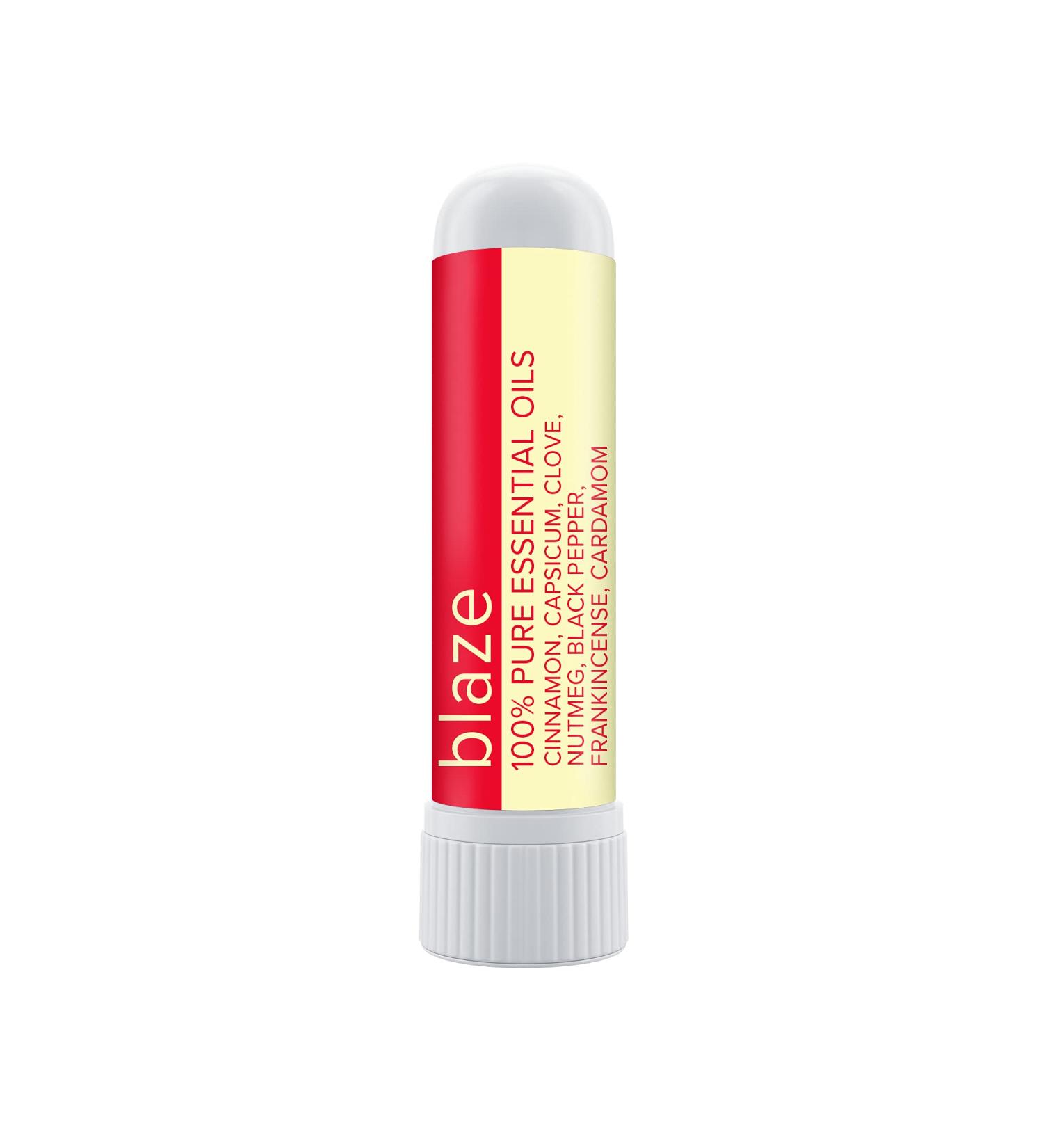 MOX Blaze Aromatherapy Nasal Inhaler - Calming & Relaxing Blend of Cinnamon, Nutmeg, Clove & Frankincense Essential Oils - 1 Pack - Buy Online on SooperMarket.com