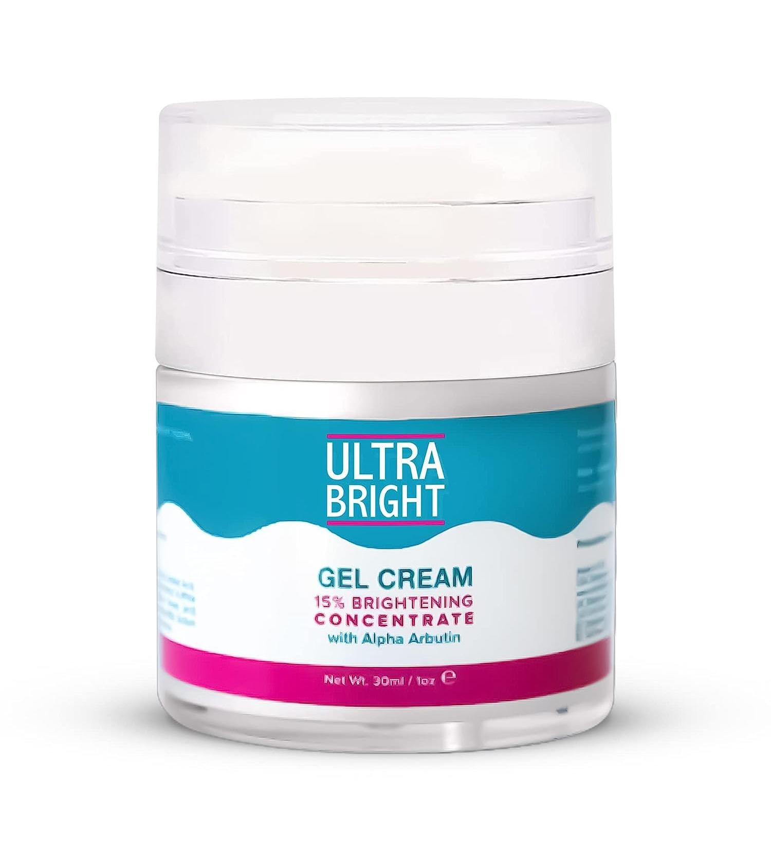 ULTRA BRIGHT Skin Brightening Gel Cream - 1 fl oz / 30 ml - Hydrating & Moisturizing Cream to Even Out Skin Tone - Boost Skin Radiance and Improves skin texture with Alpha Arbutin & Glycerin - Buy Online on SooperMarket.com