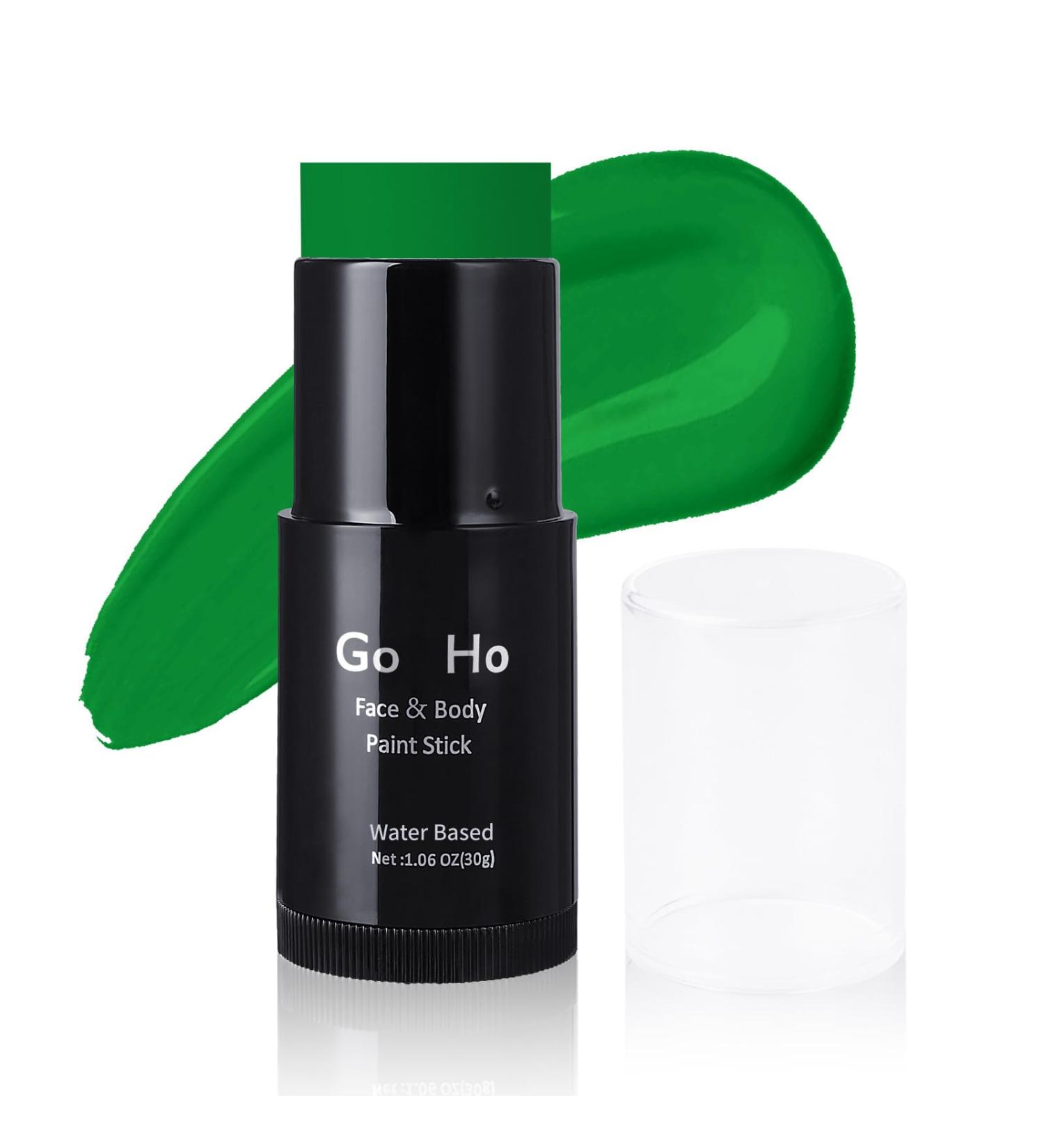 Go Ho Green Face Paint Stick 1.06 Oz - Washable & Creamy Body Paint for Grinch Costume - Full-Coverage Makeup Stick for Adults & Children - Halloween SFX Cosplay - Buy Online on SooperMarket.com