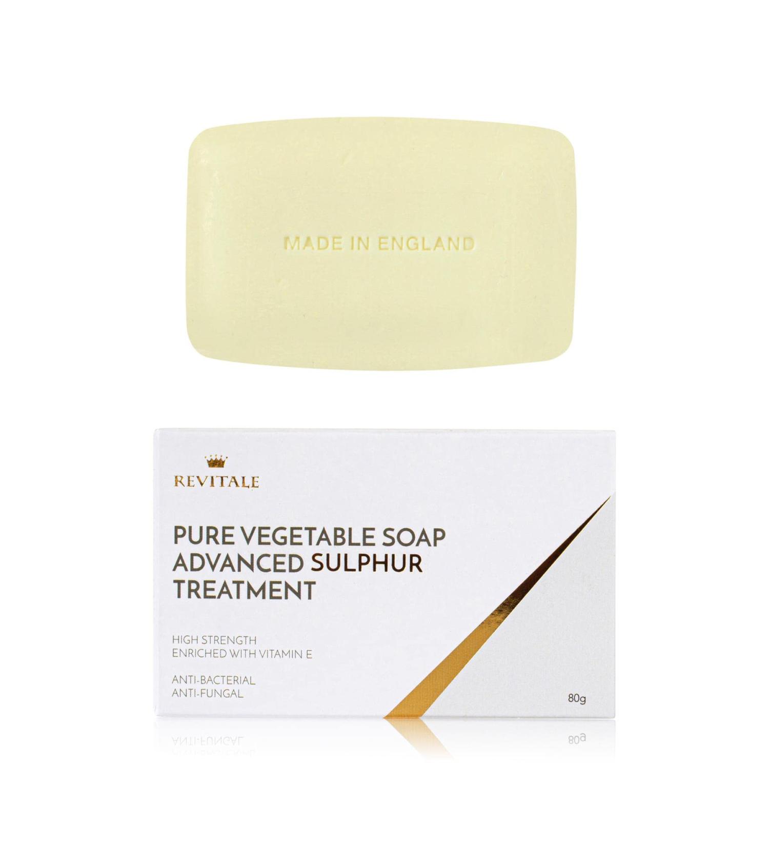 REVITALE Pure Vegetable Advanced Sulphur Soap Treatment 80g for Blemish-Prone Rough Skin - Buy Online on SooperMarket.com