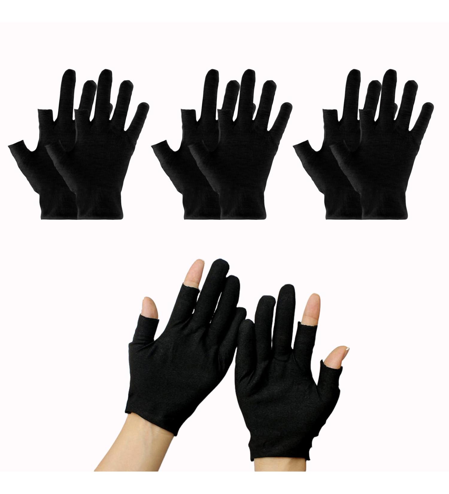 Buy Lilbitty Cotton Gloves - 3 Pairs Moisturizing Gloves for Dry Hands | Overnight Moisture Therapy | Black - Buy Online on SooperMarket.com