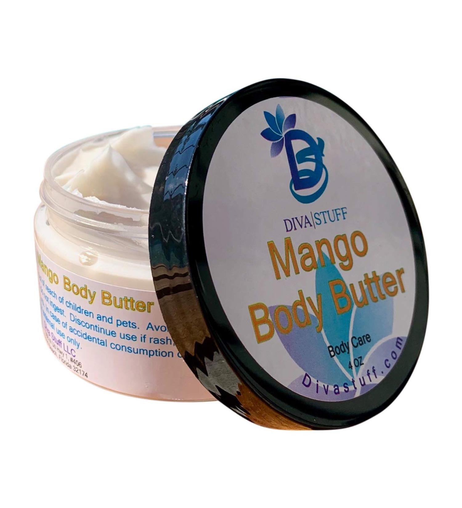 Mango Body Butter by Diva Stuff - Nourishing 4oz Moisturizer with Fresh Mangos - Ideal for Soft Hydrated Skin | International Shipping Available - Buy Online on SooperMarket.com