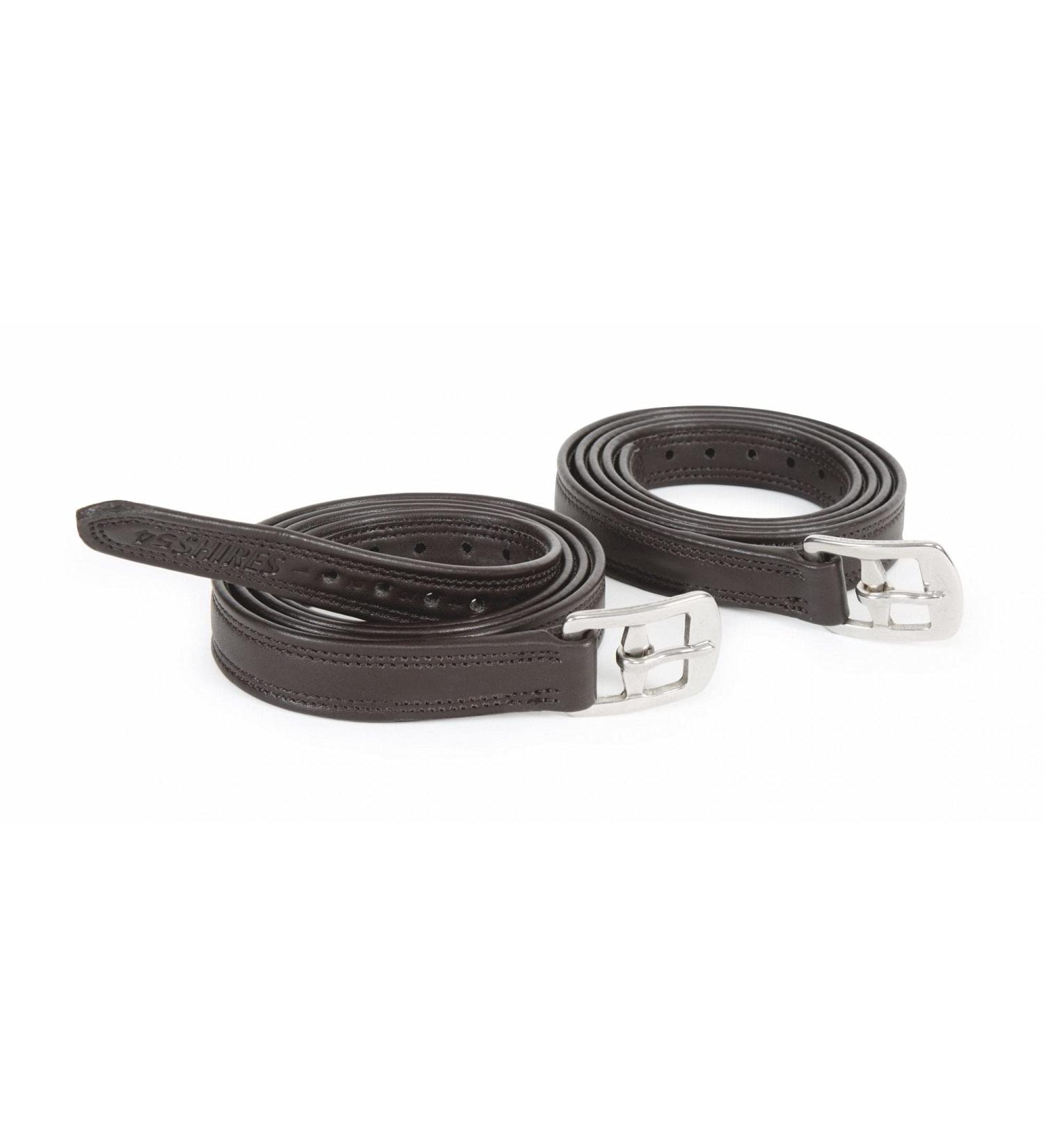 Shires Easy Care Non Stretch Stirrup Leathers Havana 54