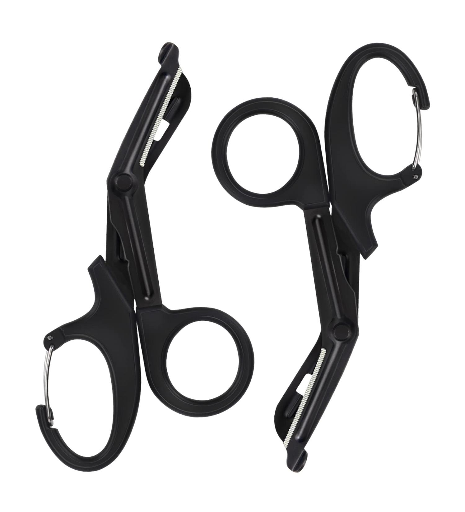 MOVOCA 7.5 Medical Scissors with Carabiner - Bandage Trauma Shears for Doctors, Nurses, EMT, EMS - Stainless Steel, Non-Stick Blades - Black - Buy Online on SooperMarket.com