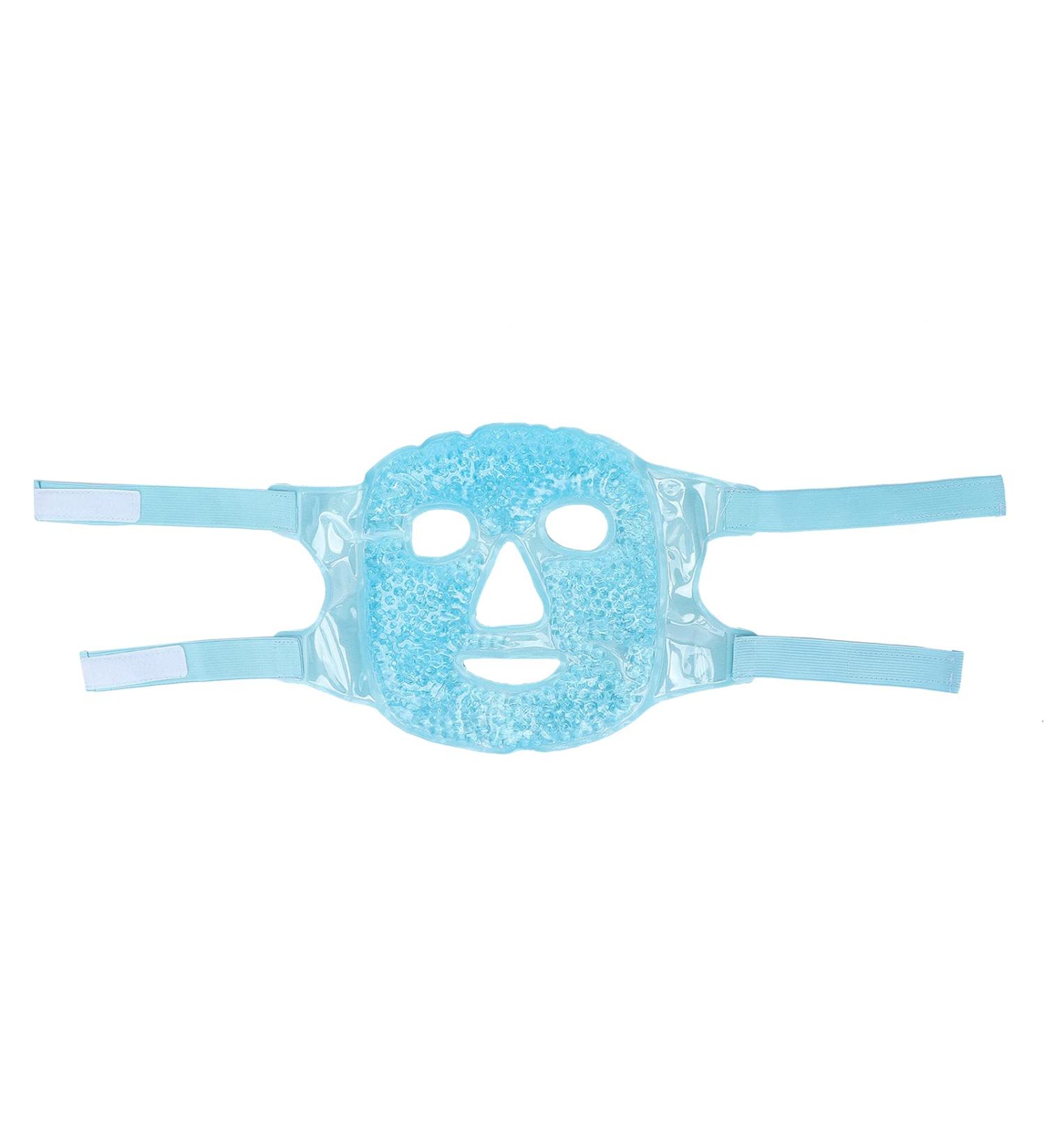 Reusable Gel Beads Face Eye Mask | Hot & Cold Compress for Puffy Eyes Dark Circles Relief | Stress & Migraine Relief Spa Mask (Blue - Buy Online on SooperMarket.com