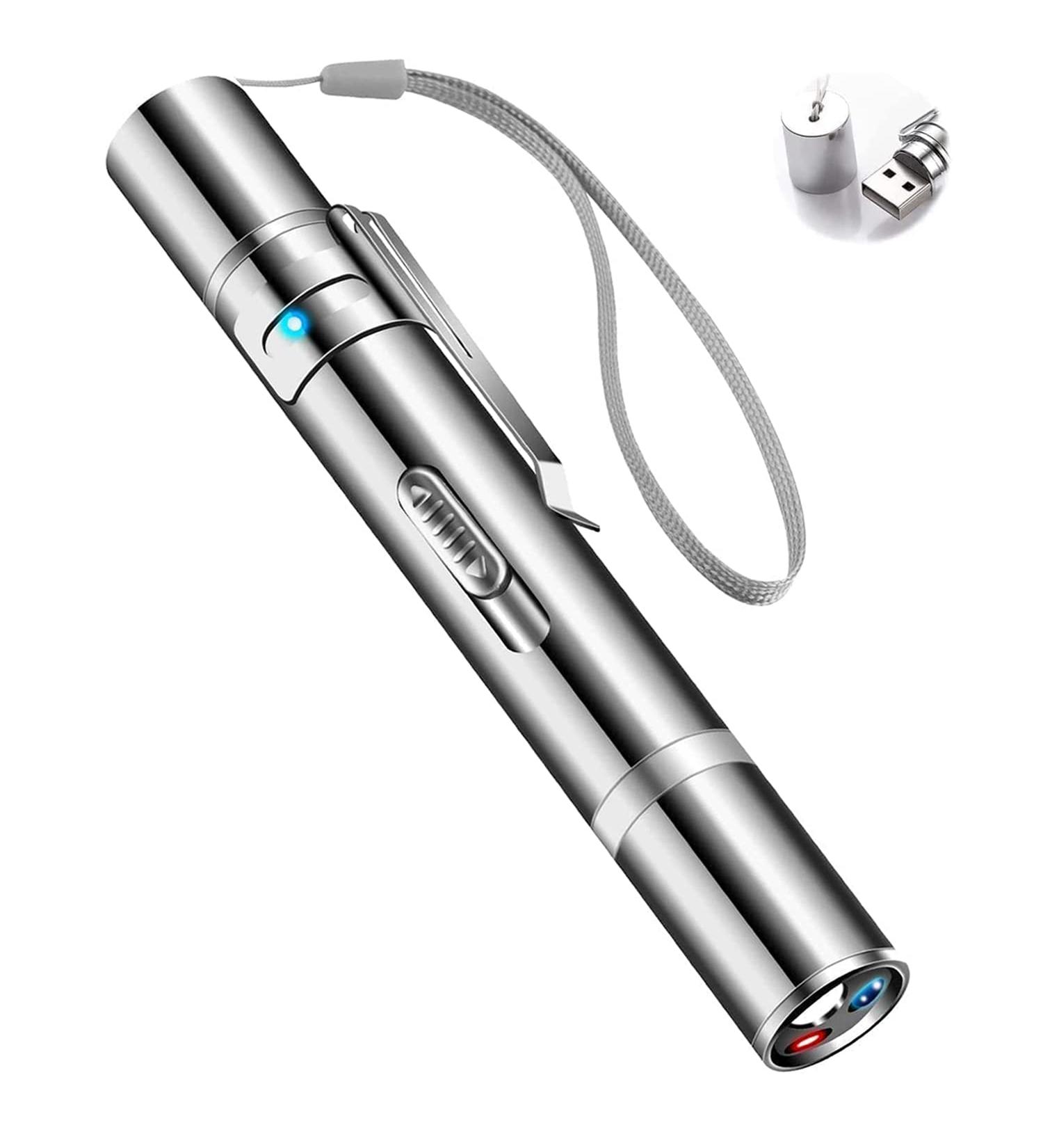 7 in 1 USB Rechargeable Cat Laser Pointer Toy | Interactive LED Red Light for Indoor Cats & Dogs | Kitten Pen Toy for Fun Playtime - Buy Online on SooperMarket.com