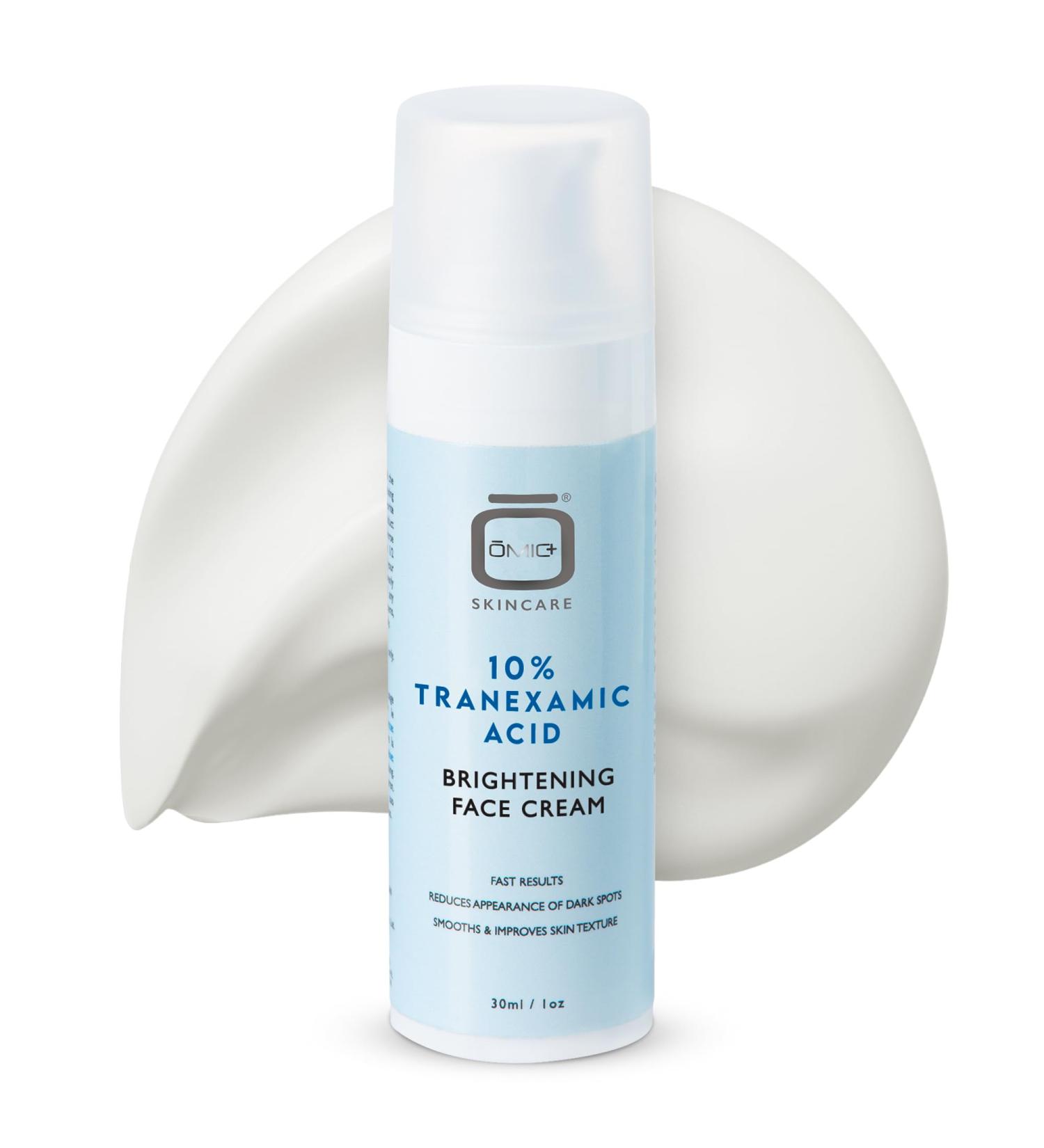 OMIC 10% Tranexamic Acid Cream | Skin Brightening & Dark Spot Reducer | Moisturizer with Coconut Oil & Vitamin E 1 fl oz / 30ml - Buy Online on SooperMarket.com