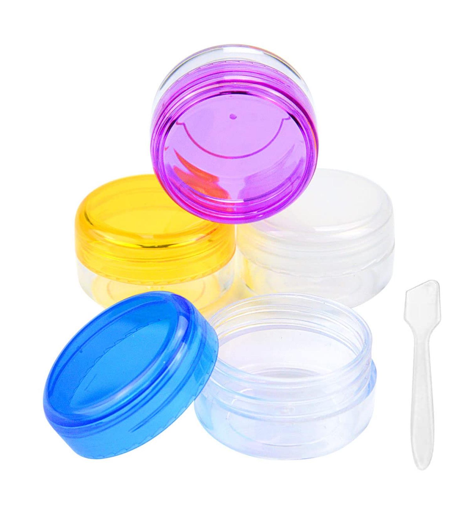 4pcs Travel Sample Pots 15g/15ml for Toiletries - Clear Round Cosmetic Containers for Women - Ideal for Lotions, Creams & Makeup - Buy Online on SooperMarket.com