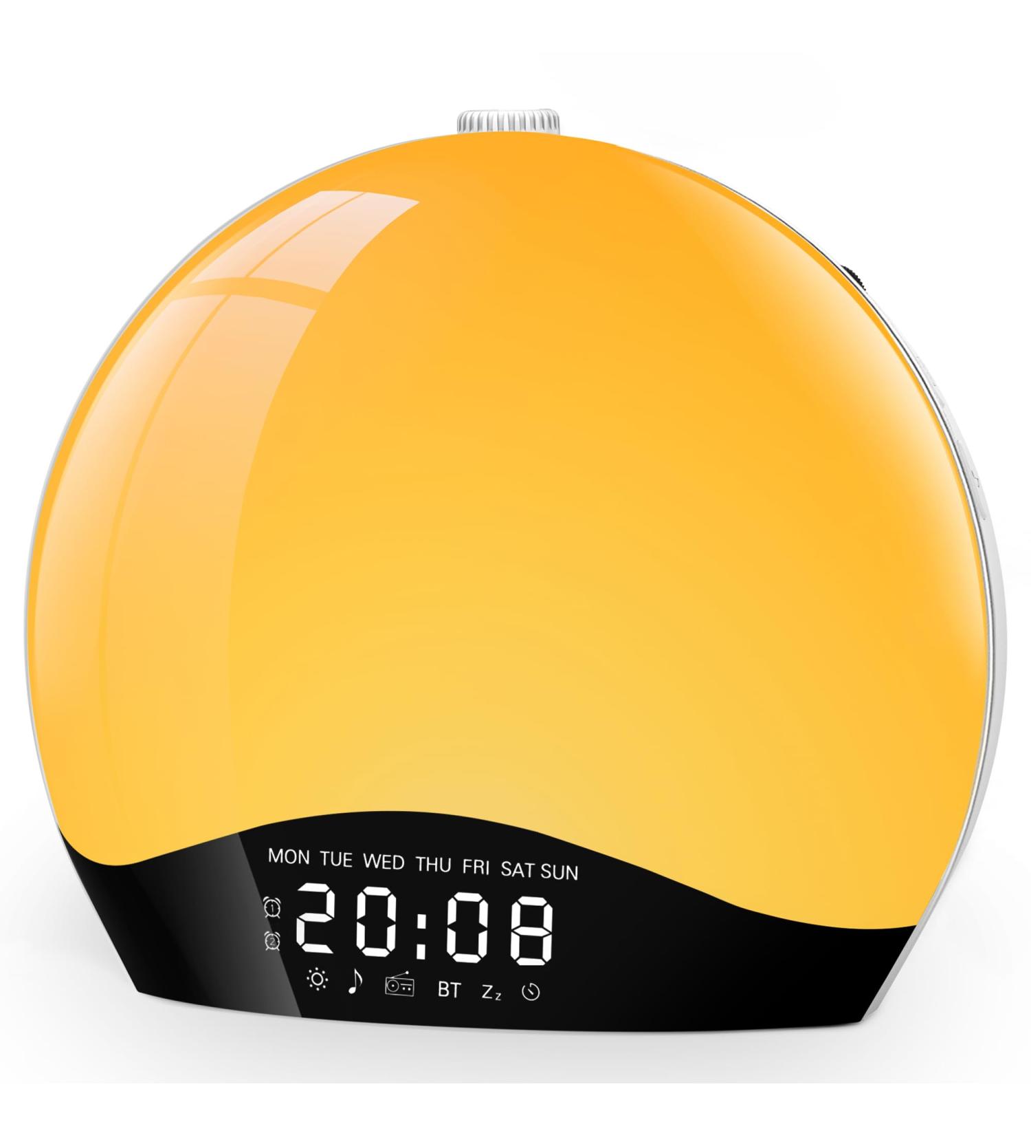 Bluetooth Daylight Alarm Clock with Sunrise Simulation & 22 Natural Sounds | Wake Up Light & Bedside Lamp for Kids - 20 Brightness Levels - Buy Online on SooperMarket.com