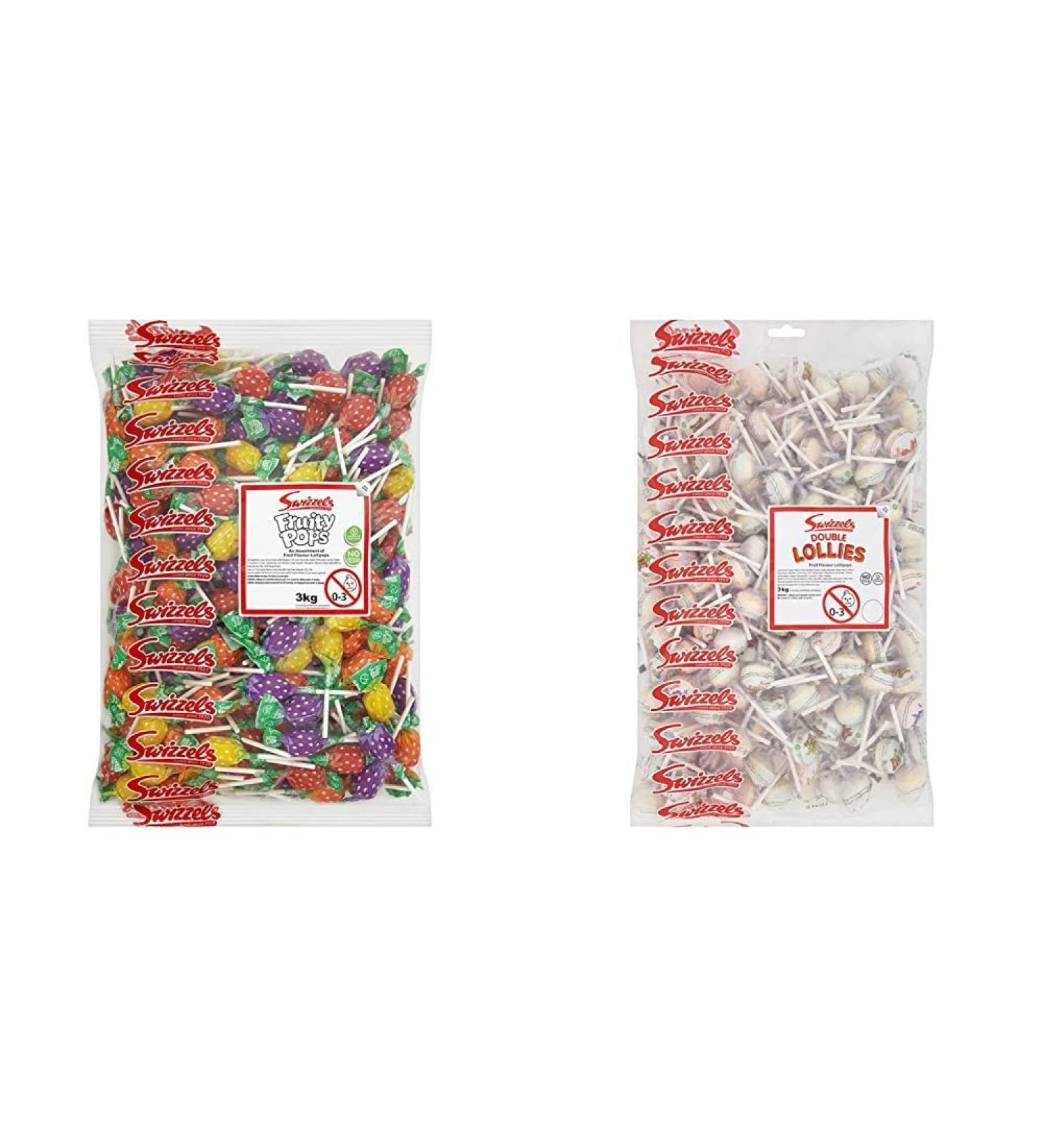 Swizzels Fruity Pops Lollies Bag 3 kg Bulk Sweets & Double Lollies 3 Kg - Buy Online on SooperMarket.com