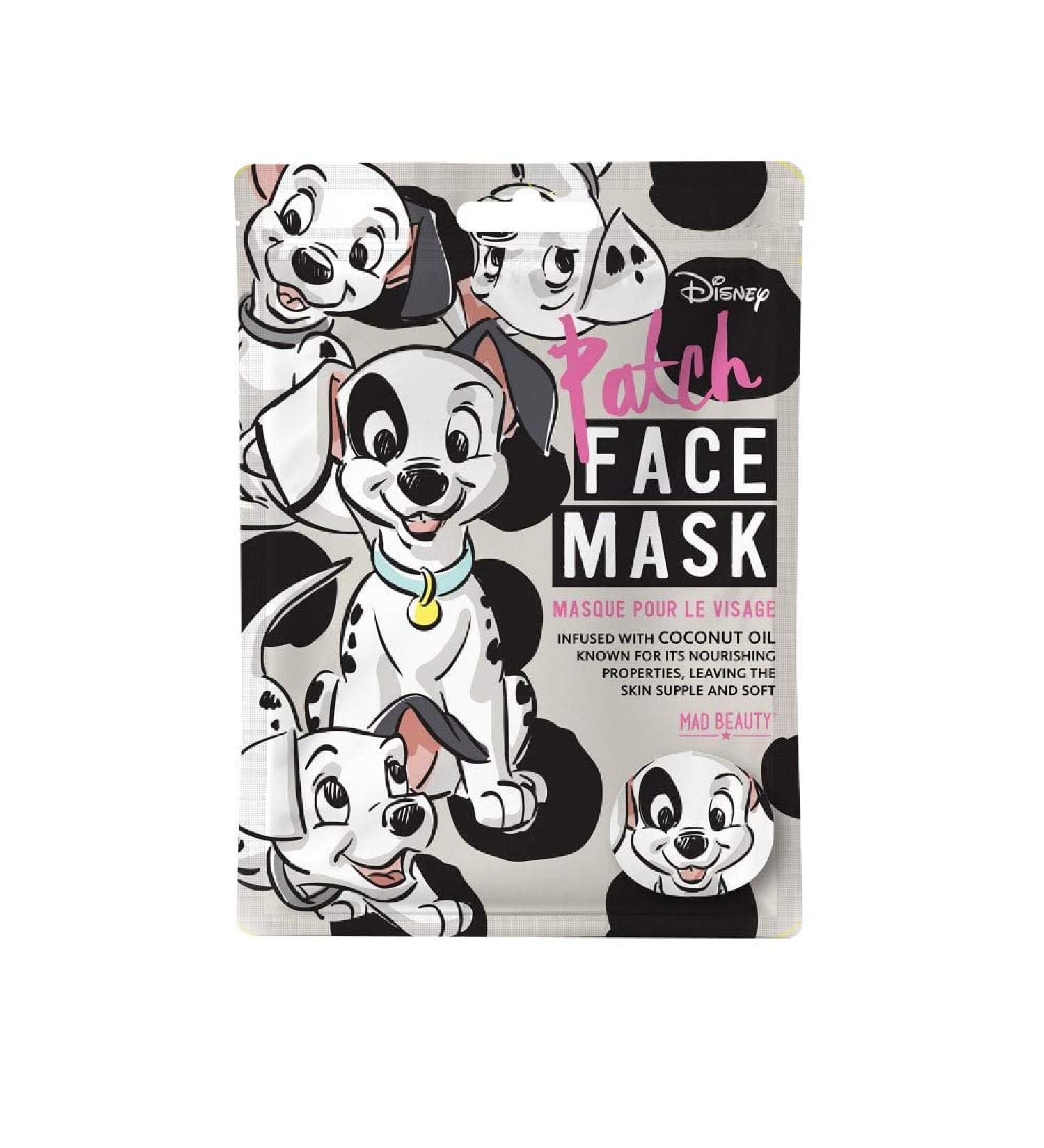 MAD BEAUTY DISNEY 101 Dalmatians Patch Face Masks Set Coconut Infused Sheet Masks Fights Dryness Cleanses Skin Softens Calms Anti-Aging