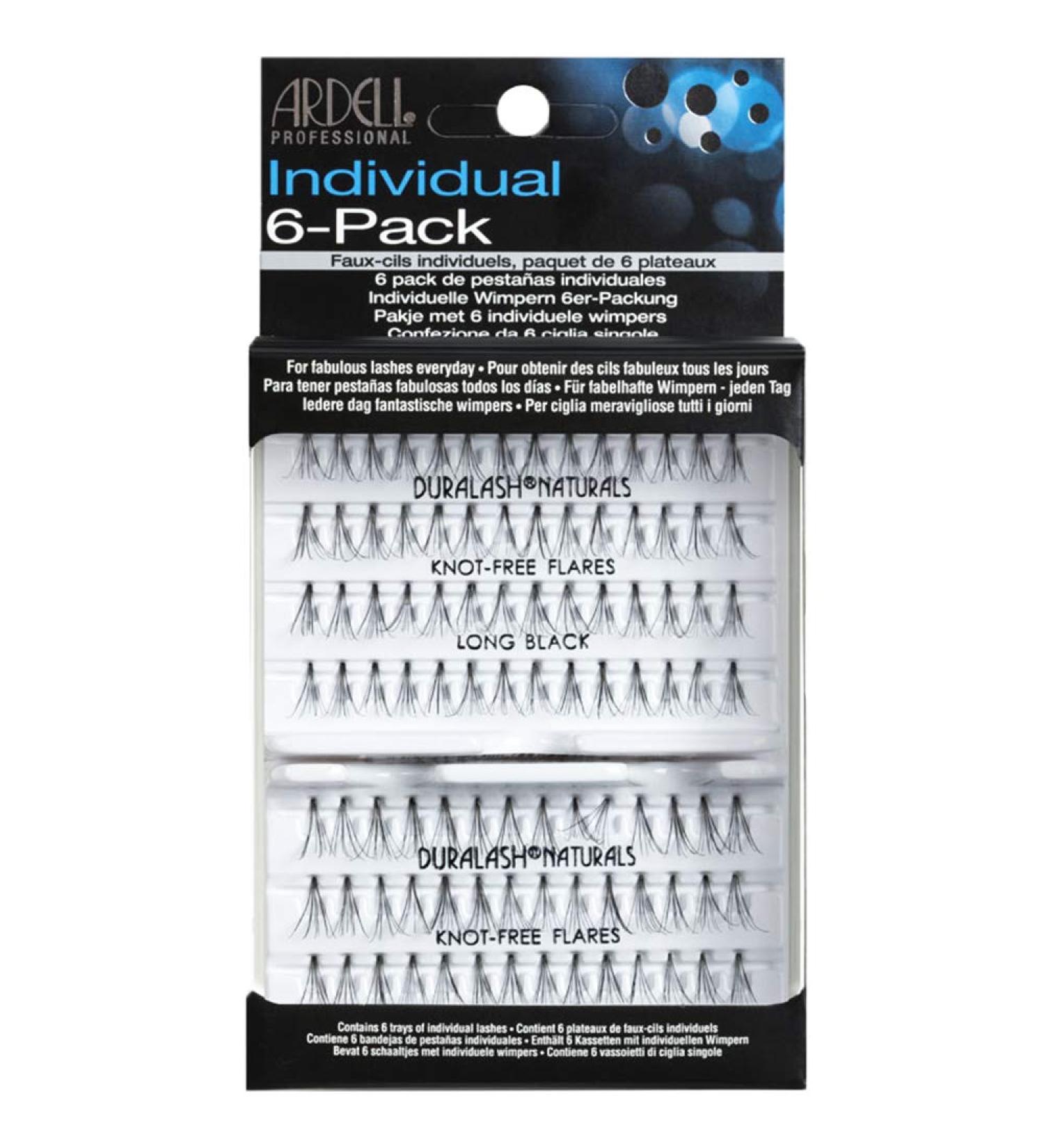 Ardell Knot-Free Individual Long Black Eyelashes 6-Pack - 336 Lashes Total - Buy Online on SooperMarket.com