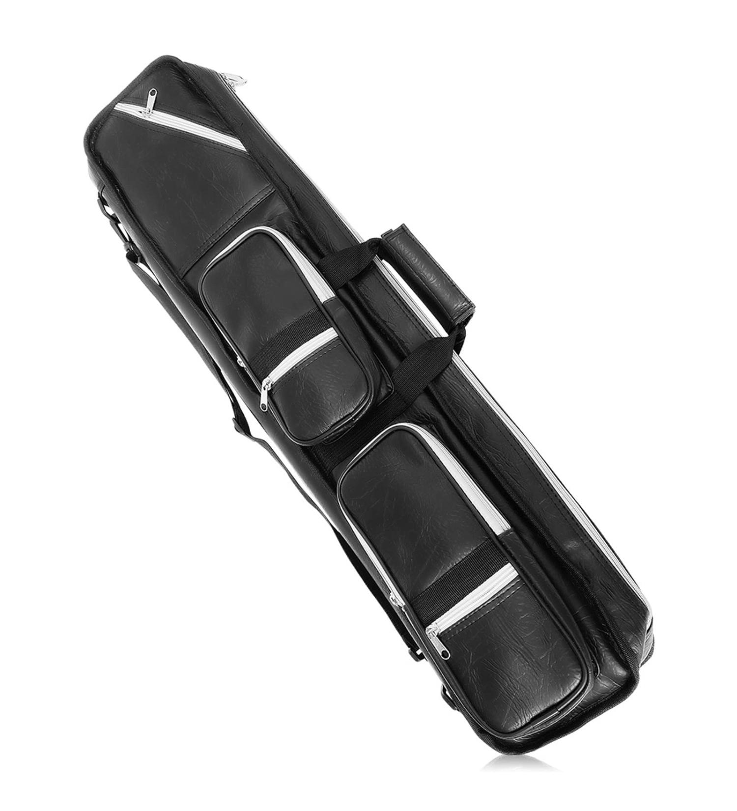 ICZW 4x8 Pool Cue Case - Leatherette Soft Cue Bag for 4 Butt 8 Shaft Billiard Sticks (Black) - Buy Online on SooperMarket.com