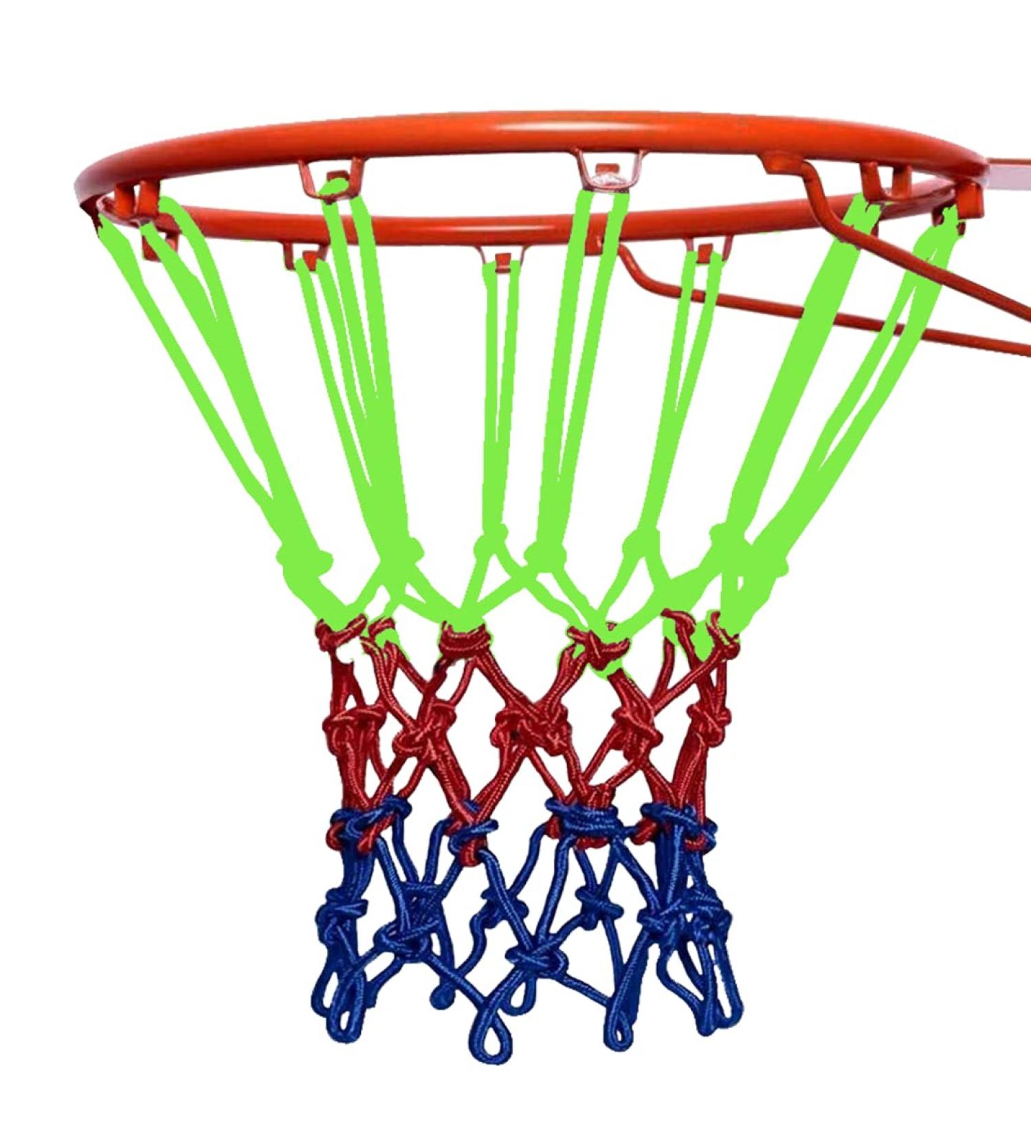 Otylzto Heavy Duty Basketball Net | Outdoor Portable Half Glow in Dark | 12 Loops | Professional Standard Size - Buy Online on SooperMarket.com